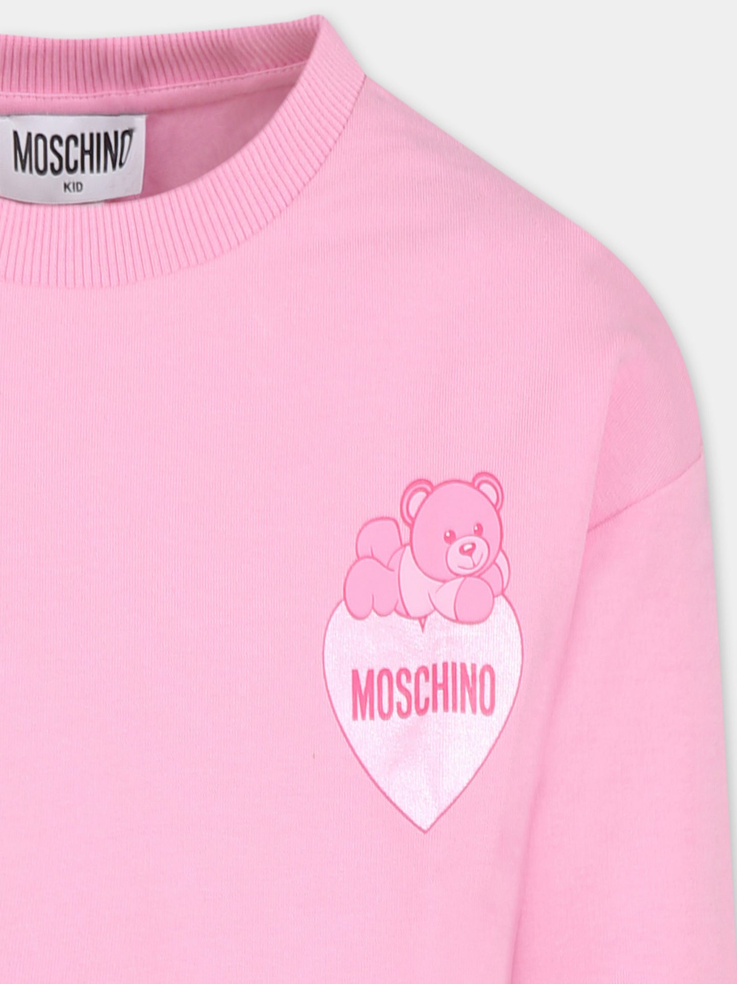 Vestito rosa per bambina con Teddy Bear