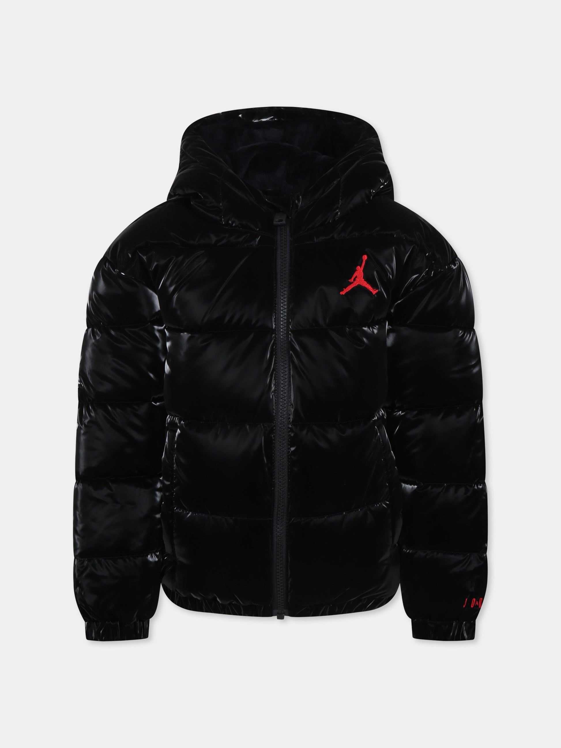 Piumino nero per bambino con Jumpman,Jordan,35C483 023