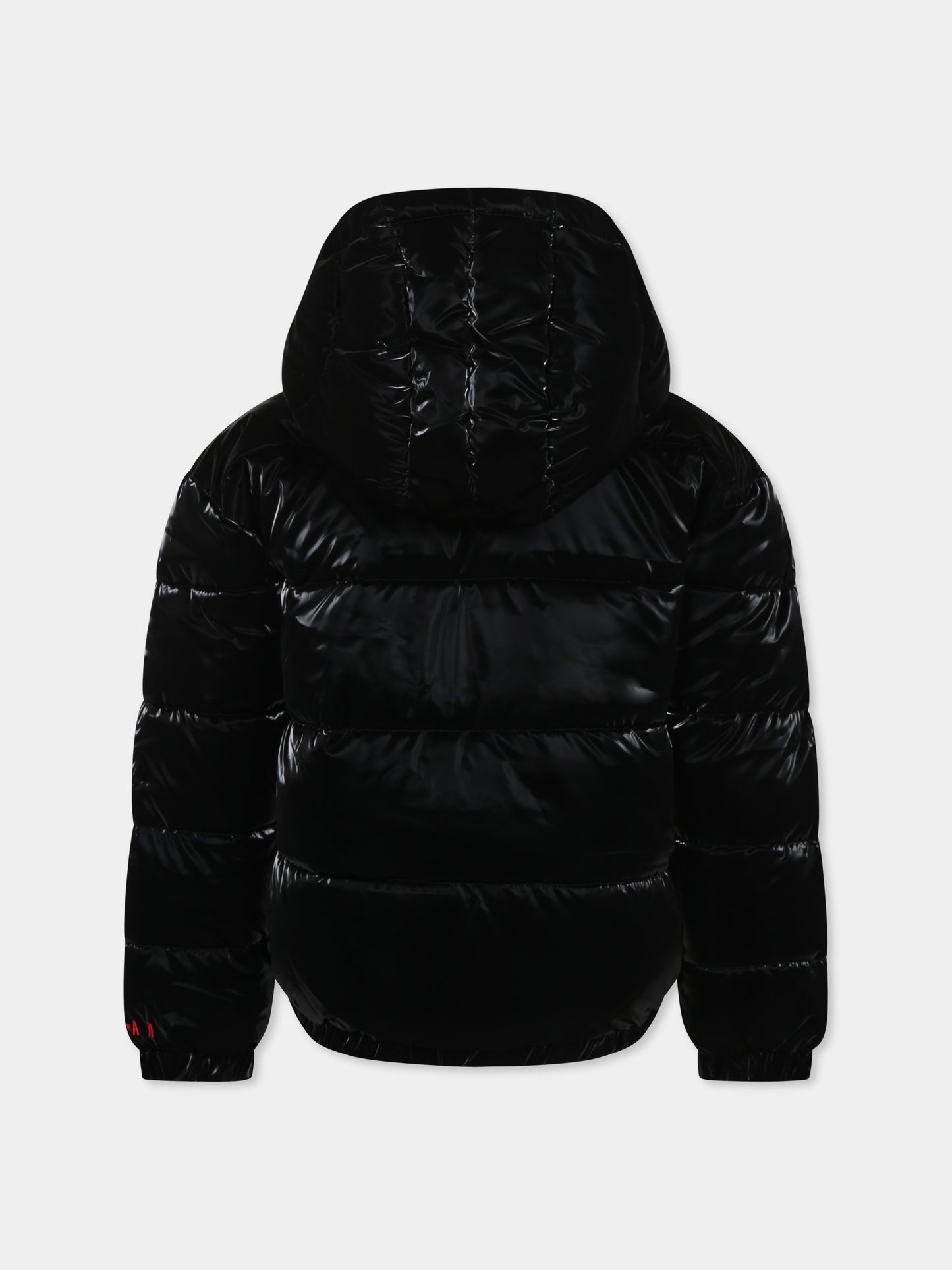 Piumino nero per bambino con Jumpman,Jordan,35C483 023