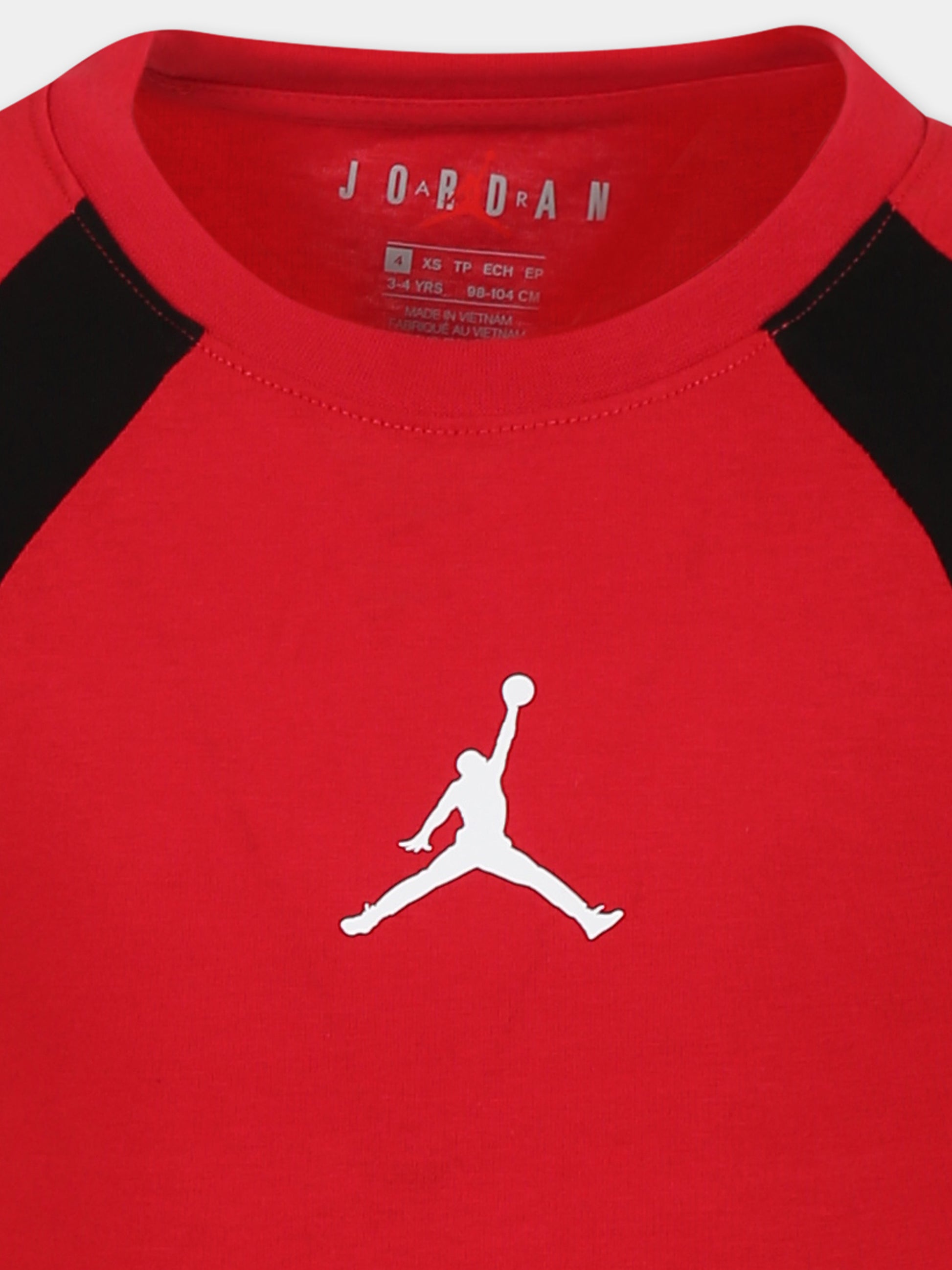 Completo rosso per bambino con Jumpman,Jordan,85C053 KR5