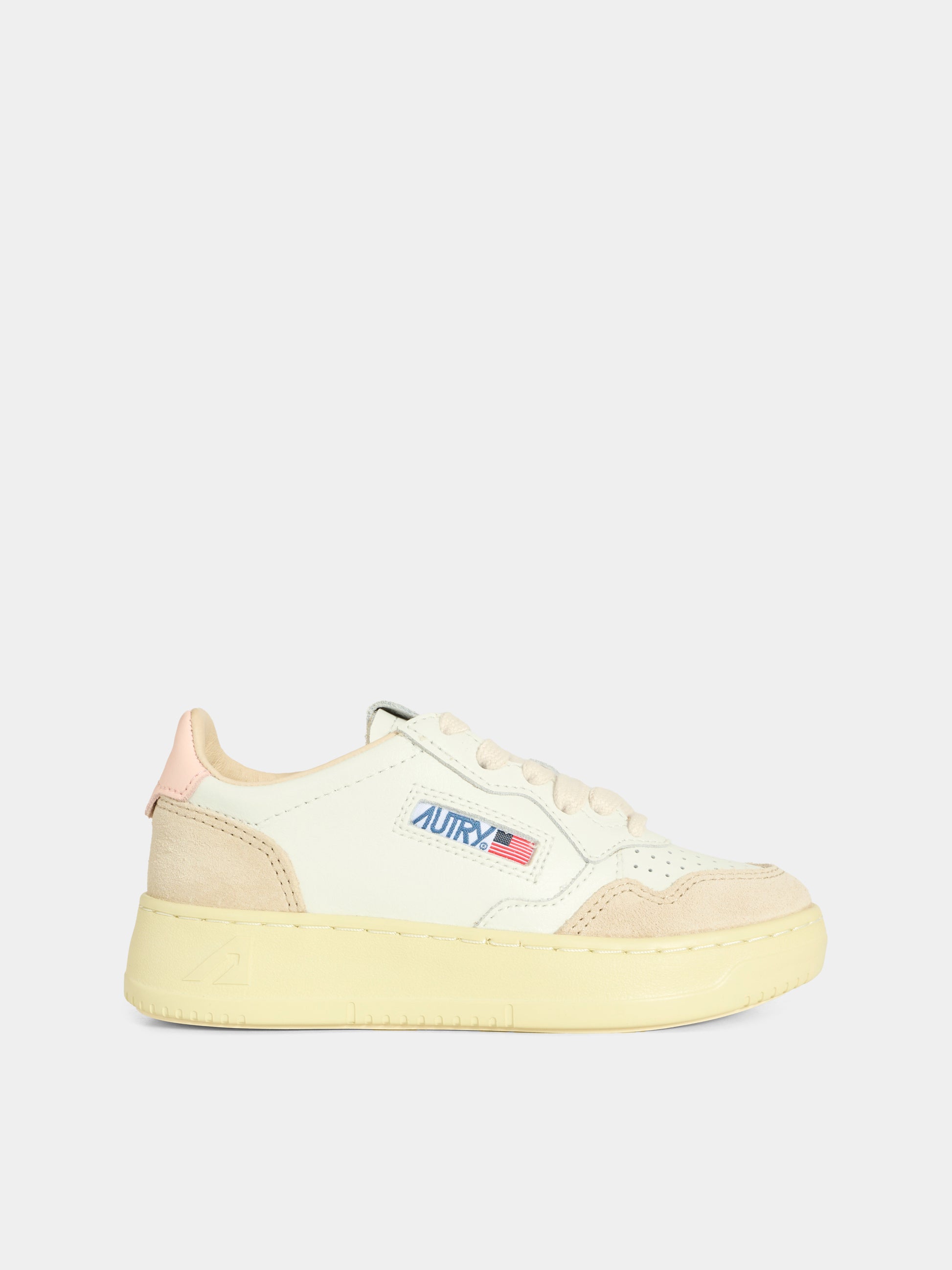 Sneakers bianche per bambina con logo,Autry,KULK FS05