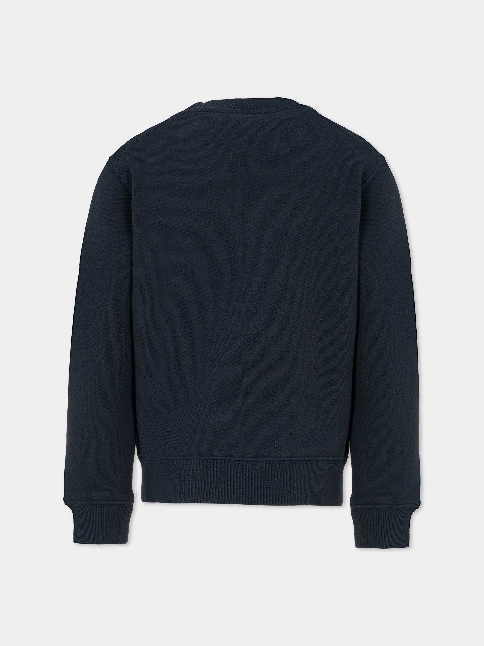 Felpa blu per bambini con logo ricamato,Autry,KSPK P3JV
