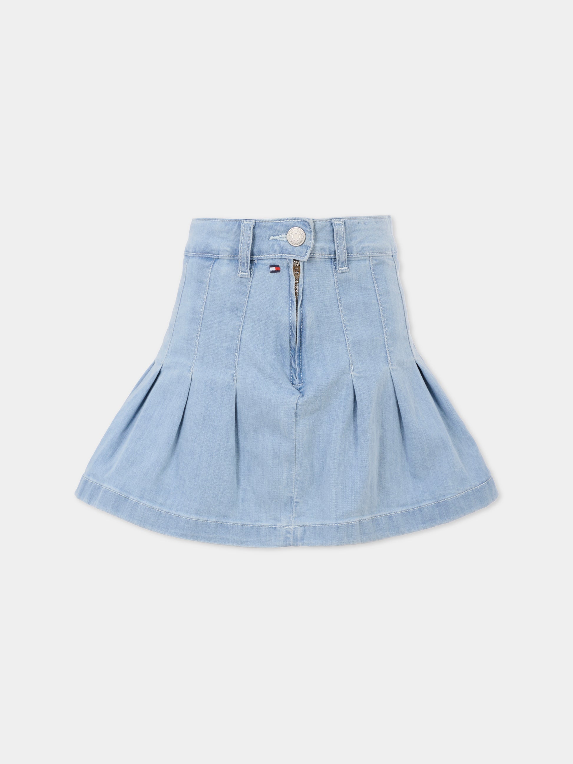 Gonna celeste per bambina con bandiera,Tommy Hilfiger Junior,25CTHKG0KG08743 1AA