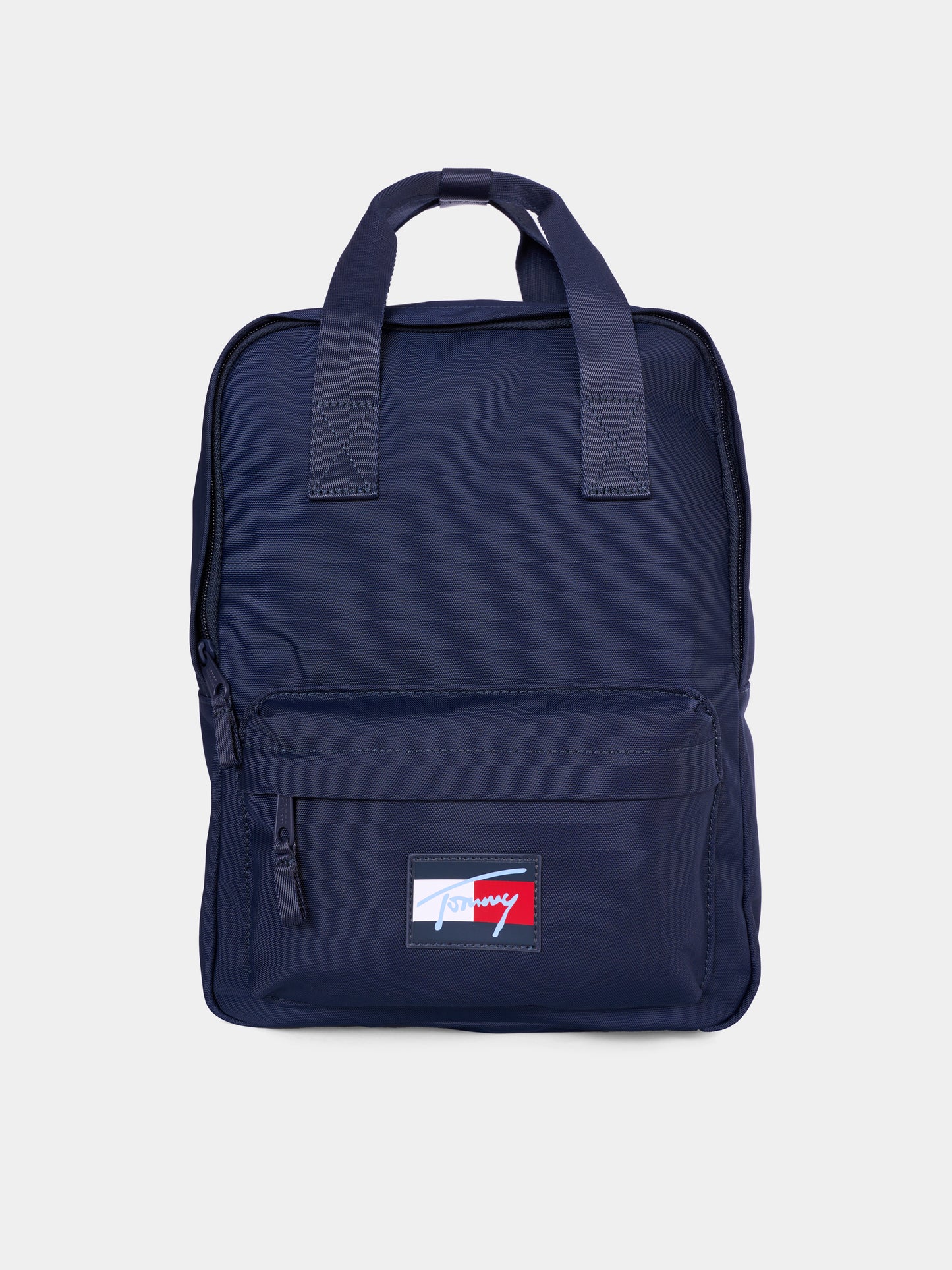 Zaino blu per bambino con patch logato,Tommy Hilfiger Junior,25CTAAU0AU02017 DW6