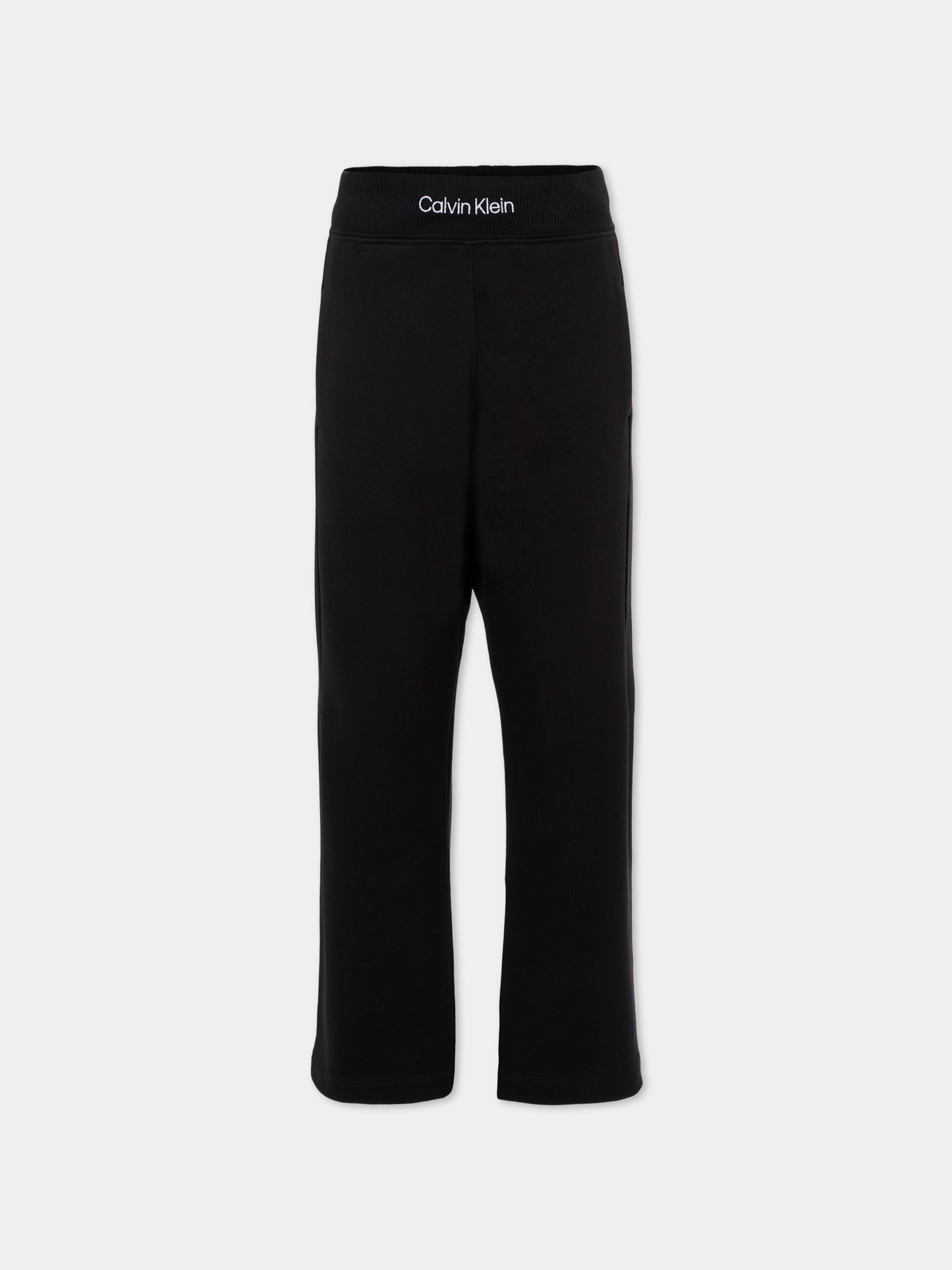 Pantaloni neri per bambino con logo,Calvin Klein Kids,25CCKIB0IB02538 BEH