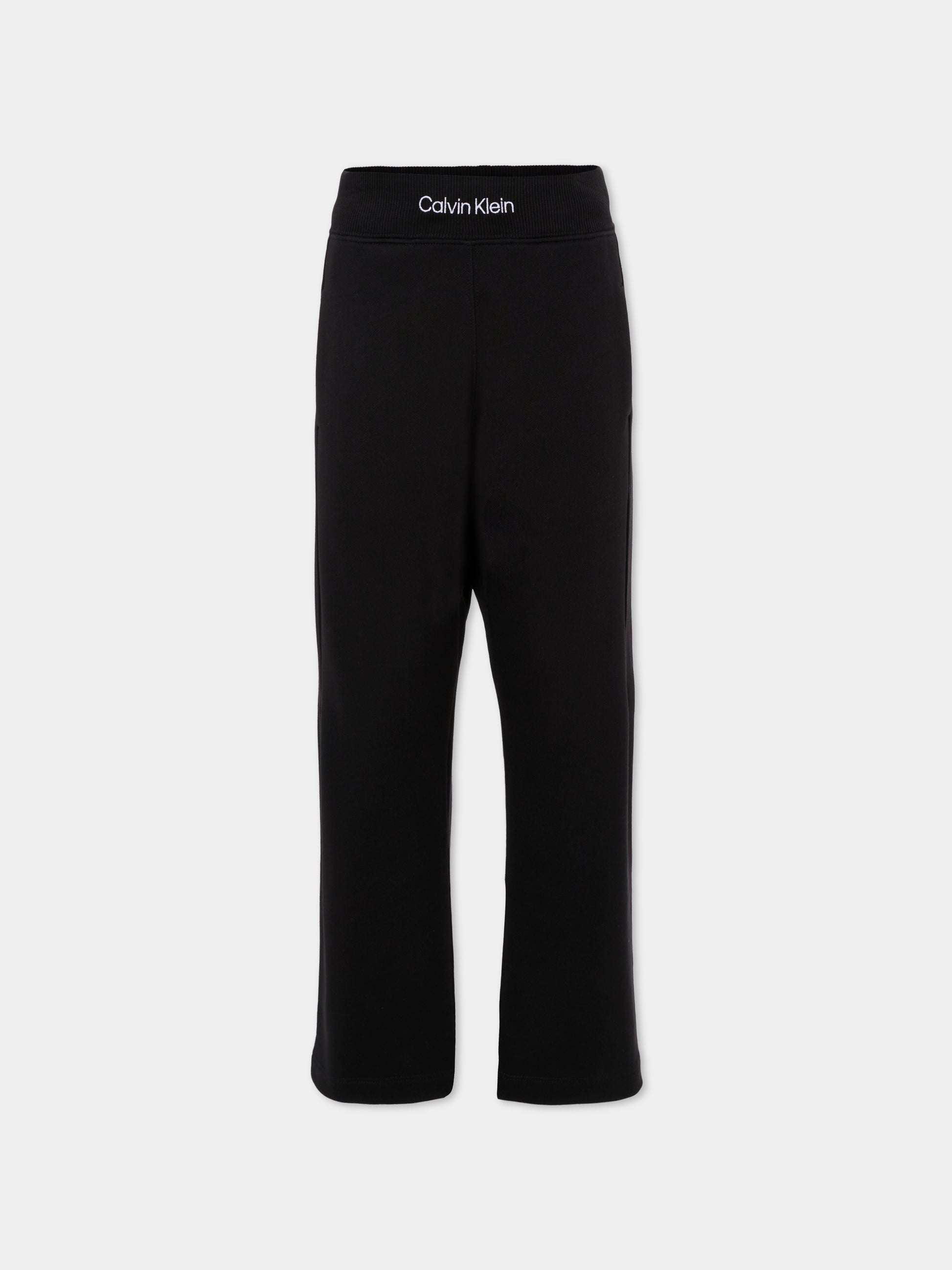 Pantaloni neri per bambino con logo,Calvin Klein Kids,25CCKIB0IB02538 BEH