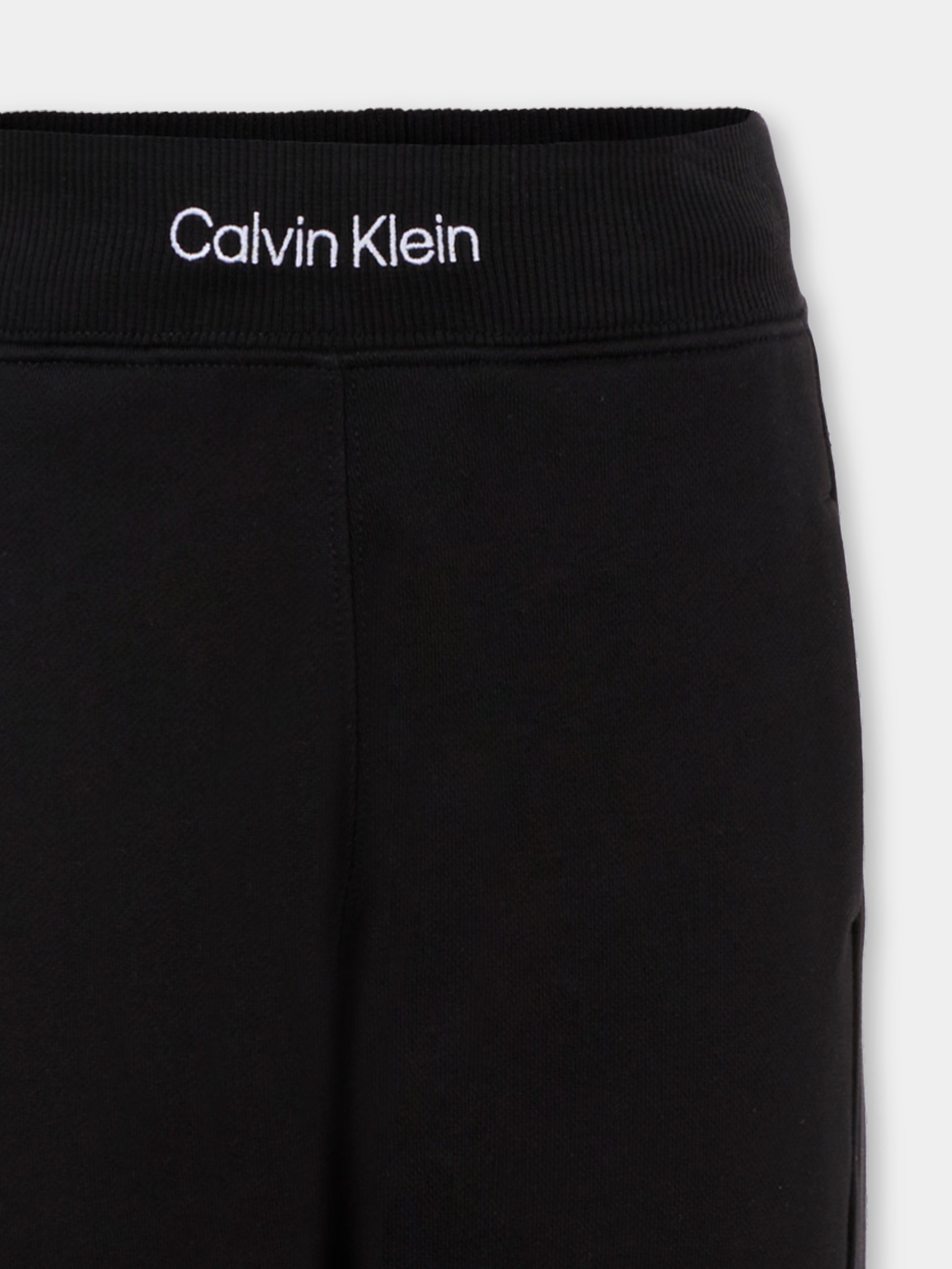 Pantaloni neri per bambino con logo,Calvin Klein Kids,25CCKIB0IB02538 BEH