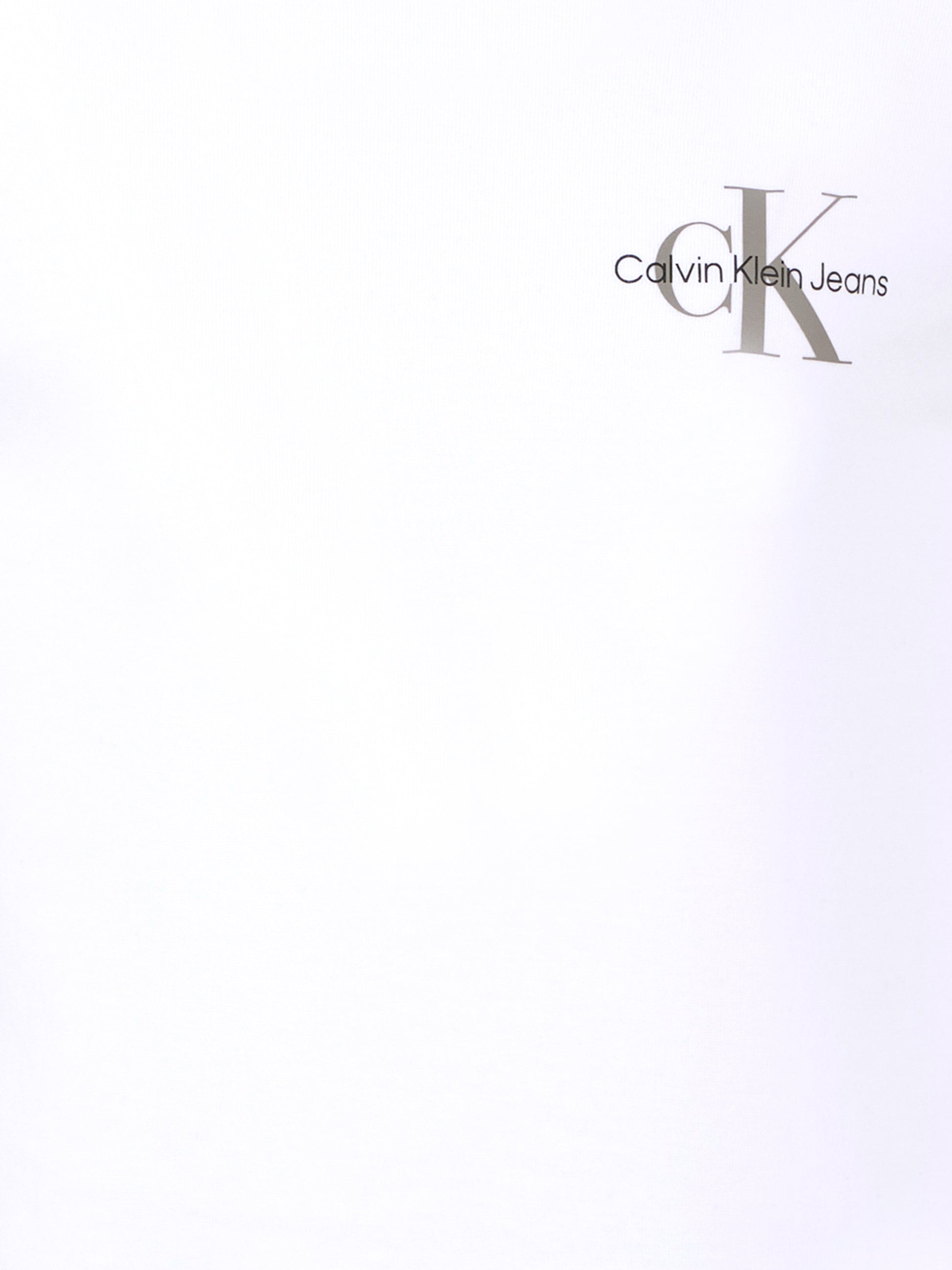 T-shirt bianca per bambini con logo nero,Calvin Klein Kids,25CCKIU0IU00677 YAF