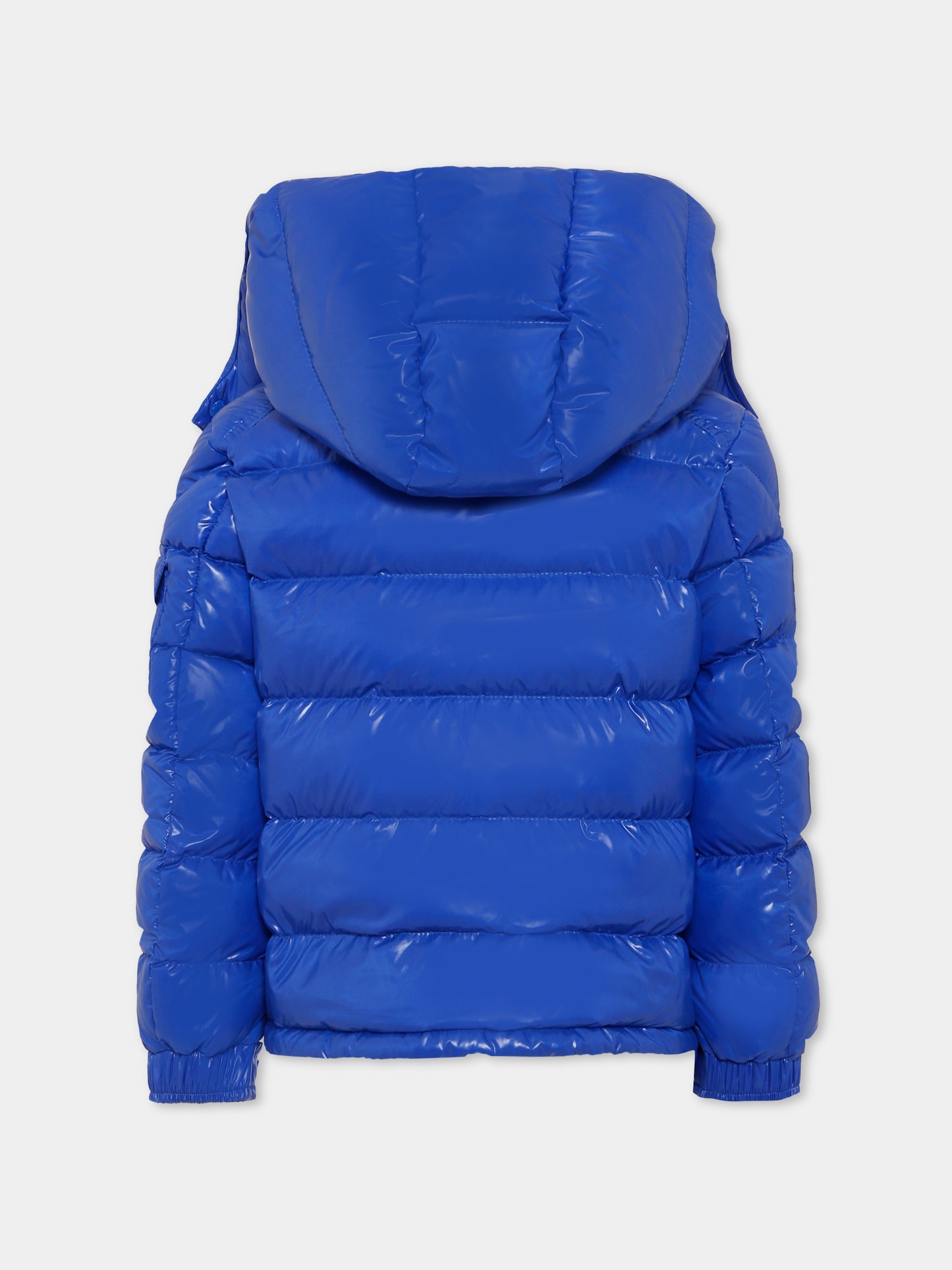 Piumino Maya blu per bambino con logo,Moncler Kids,K2954 - 1A12520 - 68950 74J