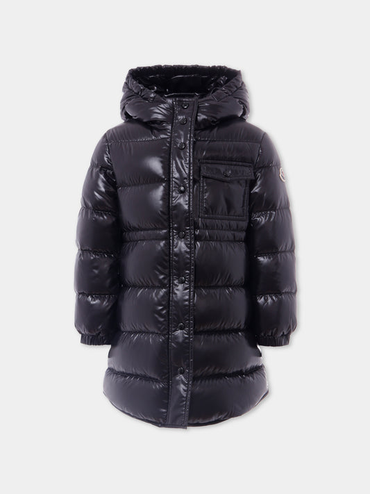 Piumino Dacca nero per bambina con logo,Moncler Kids,K2954 - 1C00007 - 597Z8 999