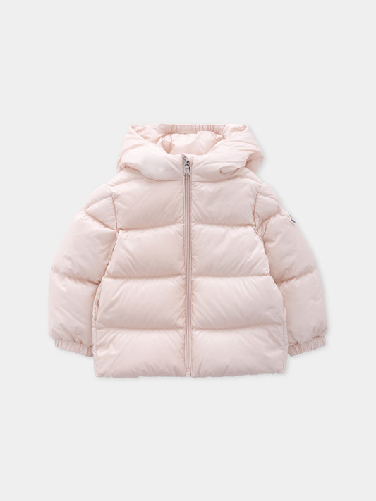 Piumino Sharon rosa per neonata con logo,Moncler Kids,K2951 - 1A00017 - 597YF 51N