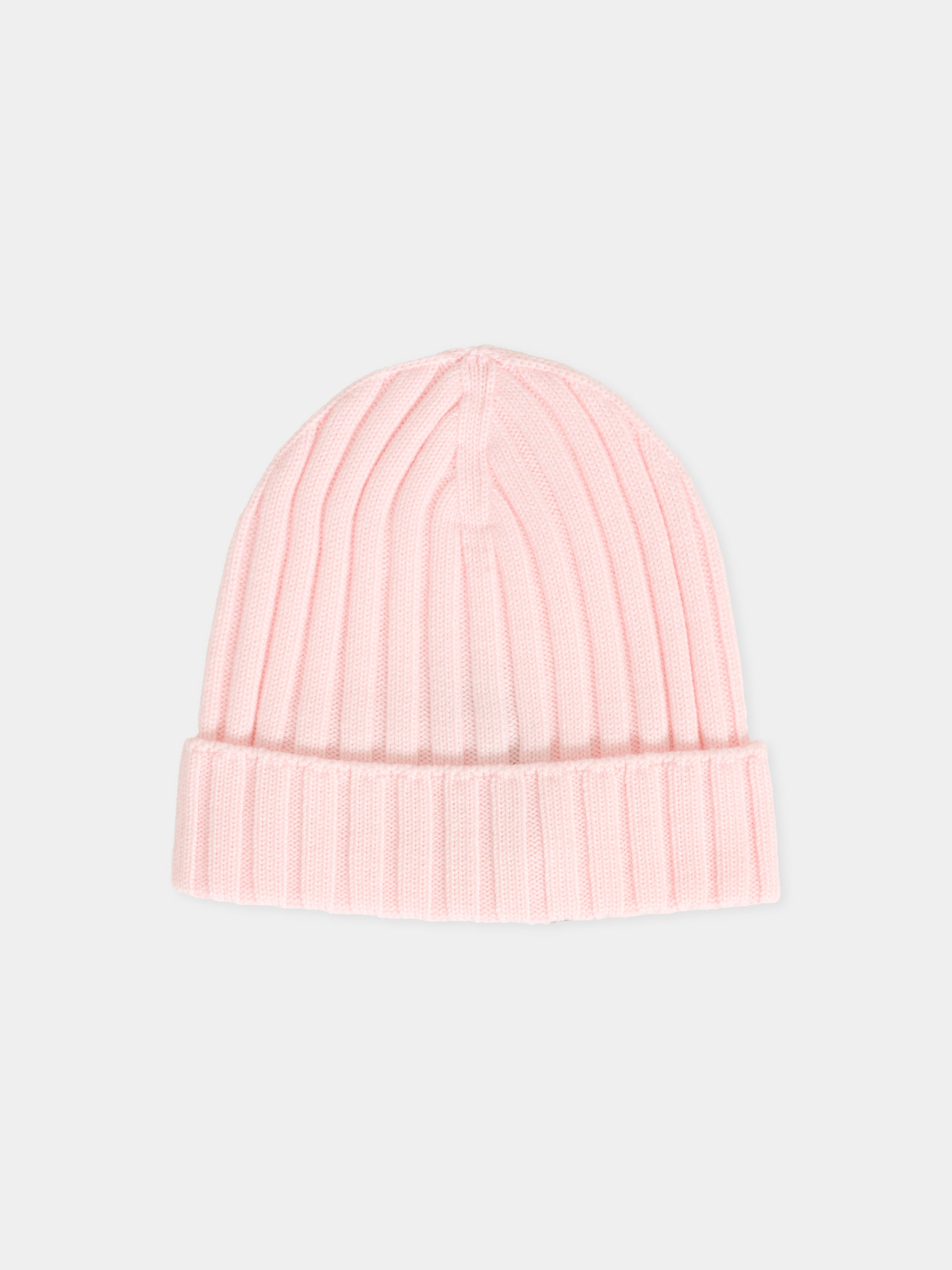 Berretto rosa per neonata con logo,Moncler Kids,K2951 - 3B00006 - M1131 529