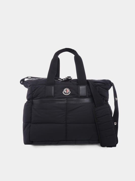 Borsa mamma nera per neonati con logo,Moncler Kids,K2951 - 5D00001 - M6811 999
