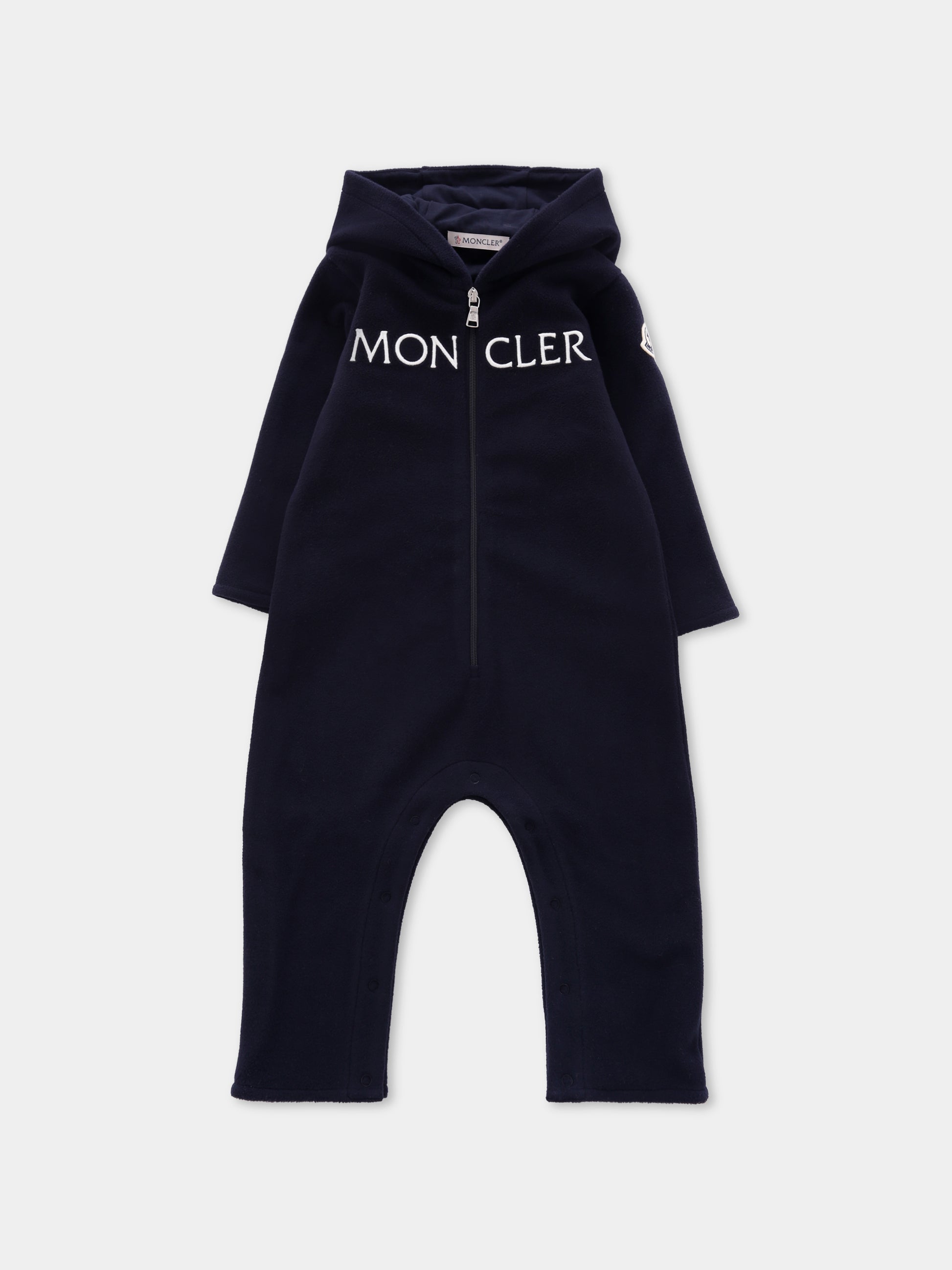 Tutina blu per neonati con logo,Moncler Kids,K2951 - 8L00003 - 80093 778