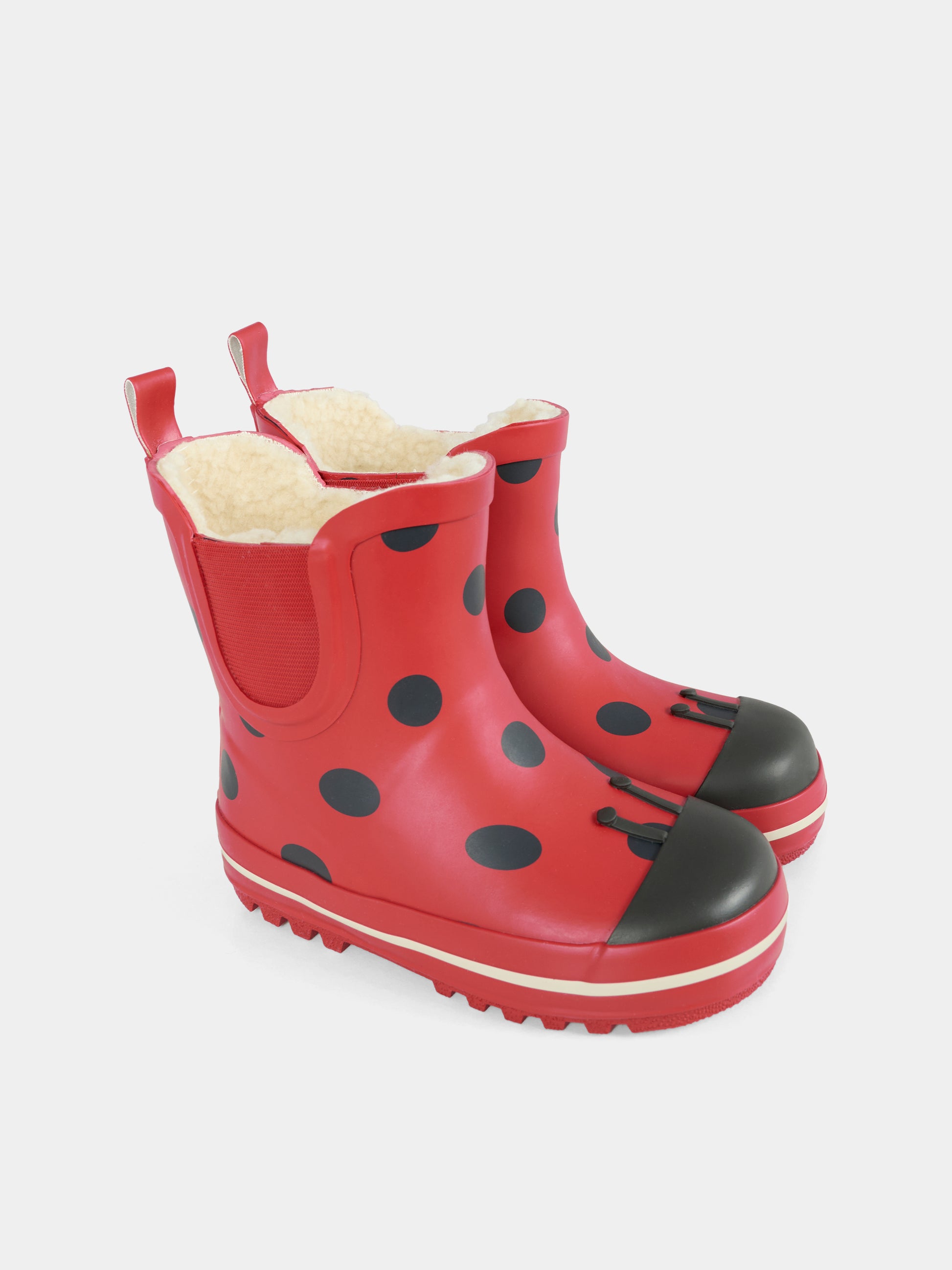 Stivali da pioggia rossi per bambina con stampa coccinella,Konges Sløjd,KS103454 LADY DOT