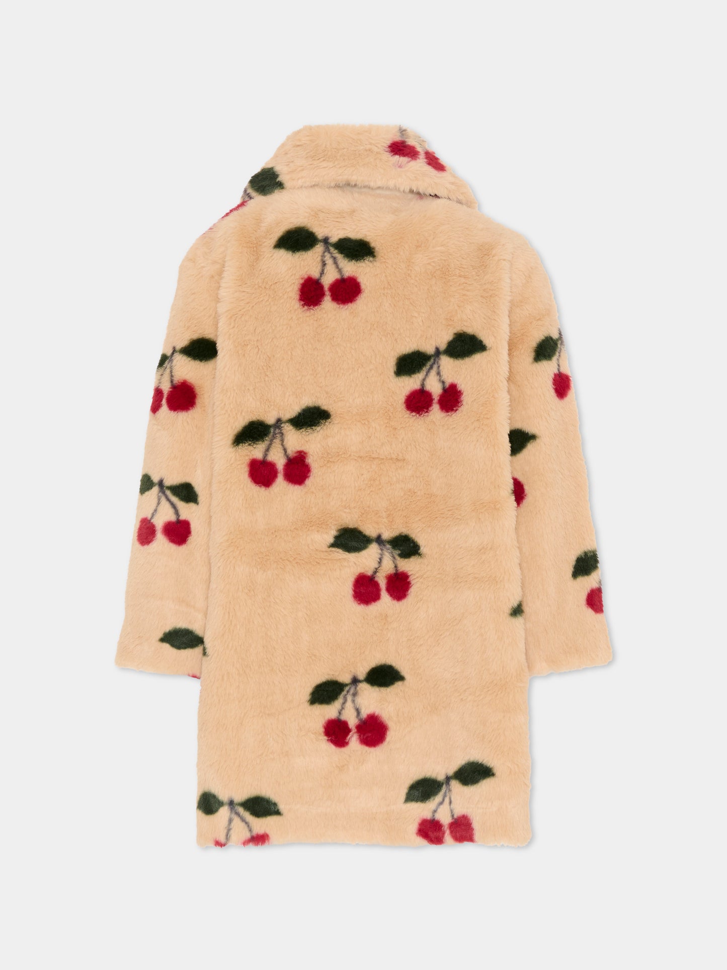 Ecopelliccia rosa per bambina con ciliegie,Konges Sløjd,KS103470 MA GRANDE CERISE