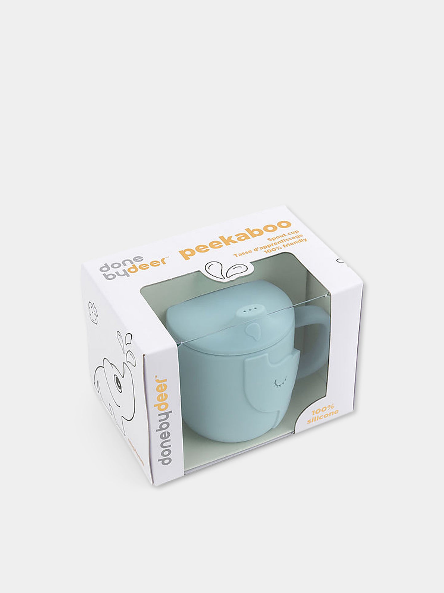 Tazza celeste per neonati con elefante