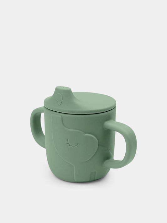 Tazza verde per neonati con elefante