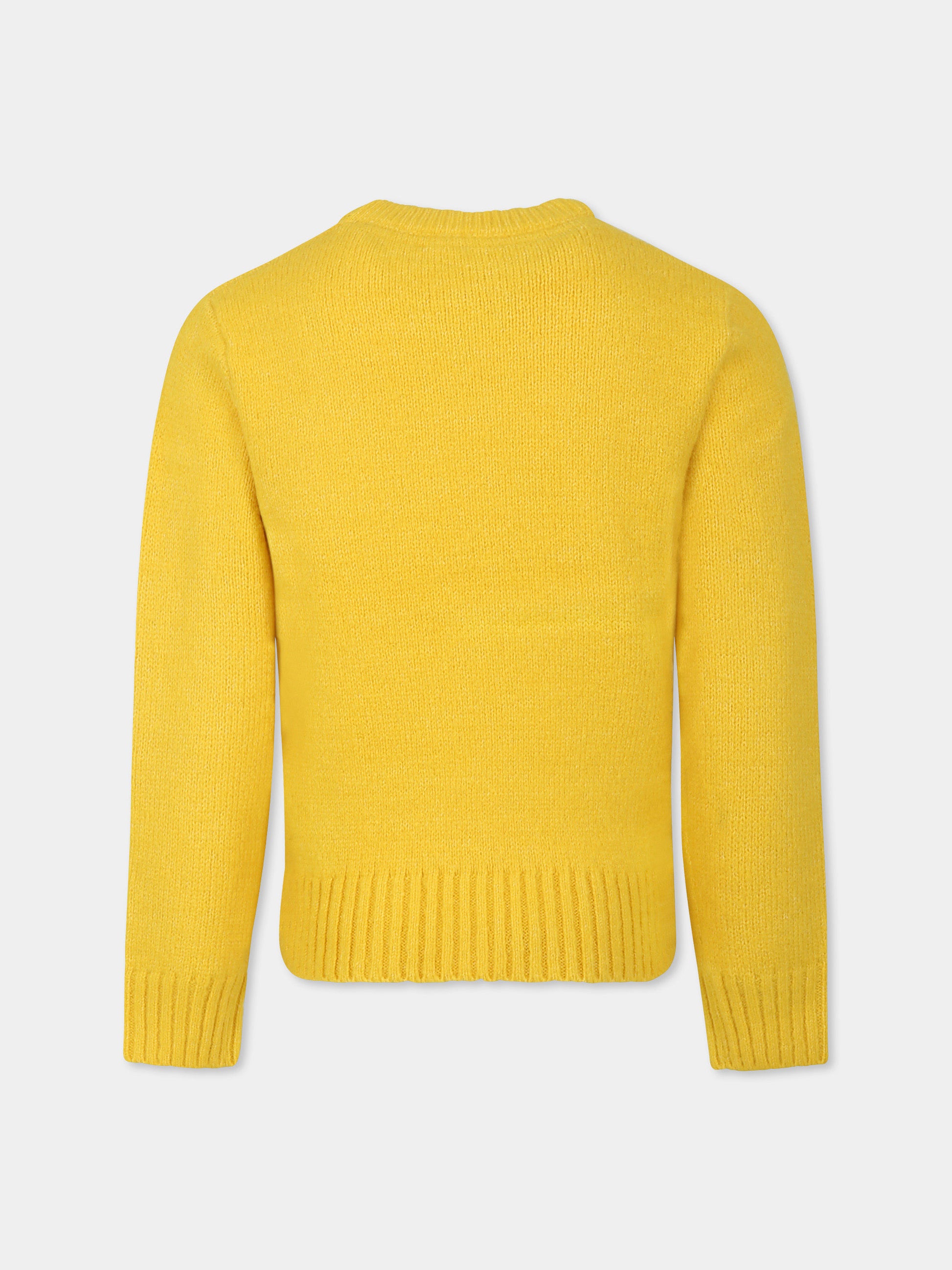 Maglione giallo per bambino con logo,Richmond,RBA24161MA YELLOW