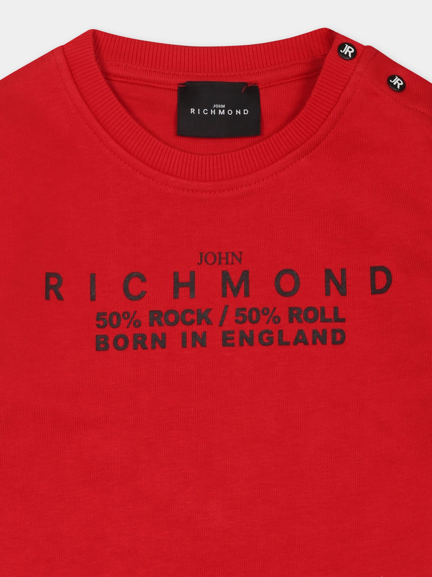 Felpa rossa per neonato con logo,Richmond,RIA24035FE RED