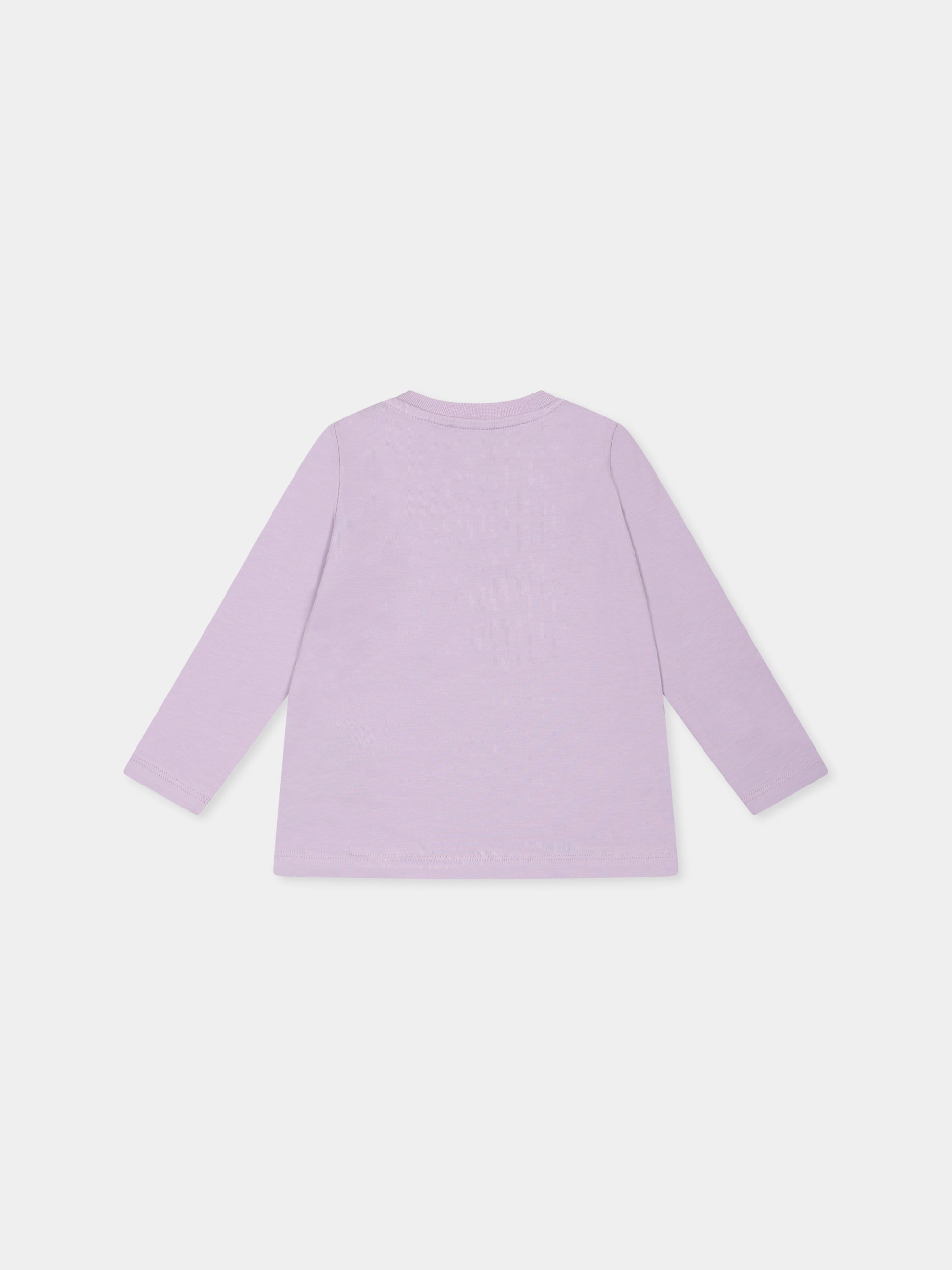 T-shirt lilla per neonata con logo,Richmond,RIA24054TS LILAC