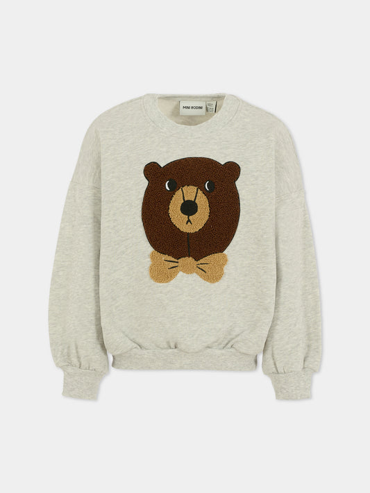 Felpa grigia per bambini con orso,Mini Rodini,2572010894