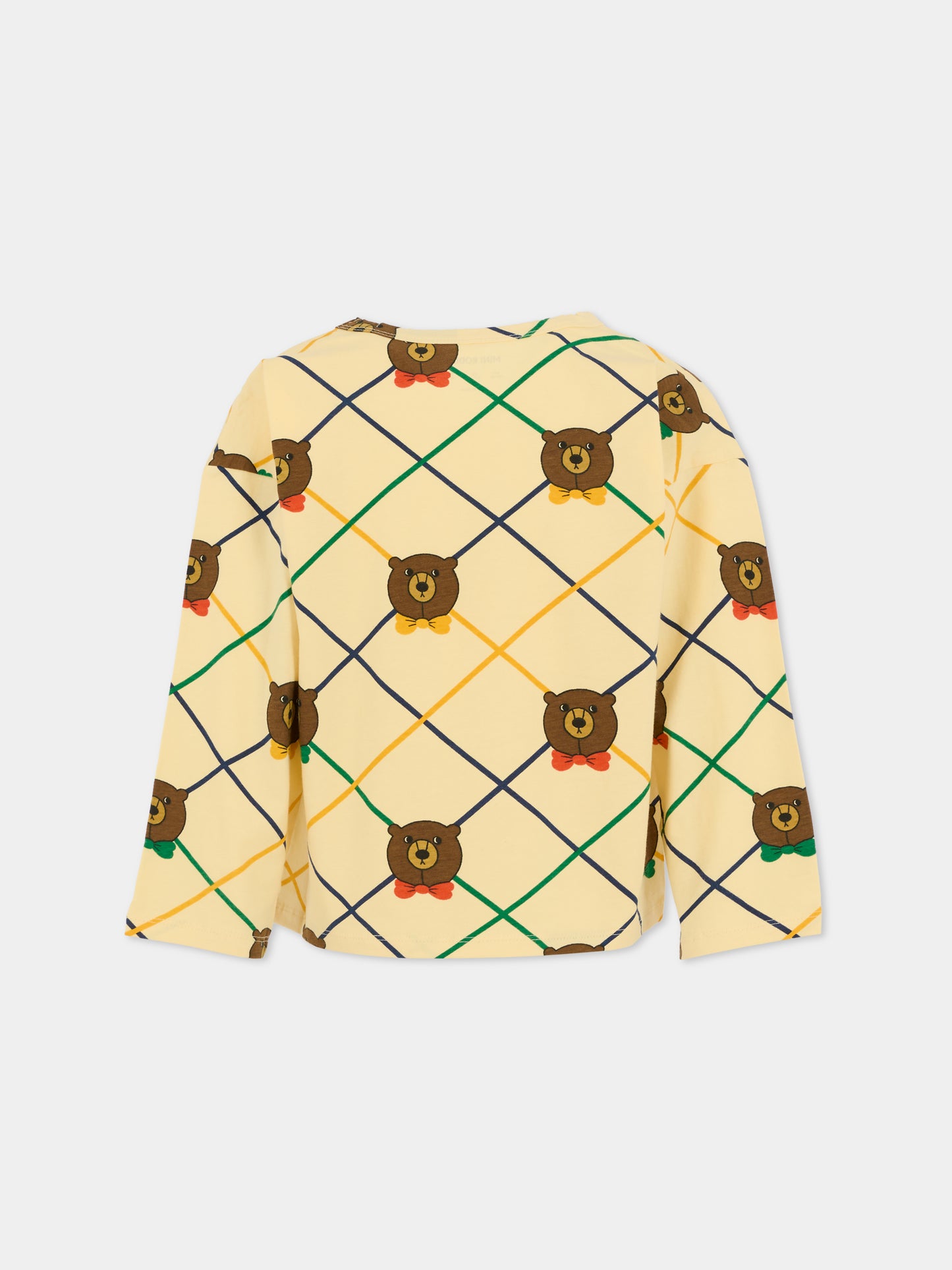 T-shirt avorio per bambini con orso all over,Mini Rodini,2572014911