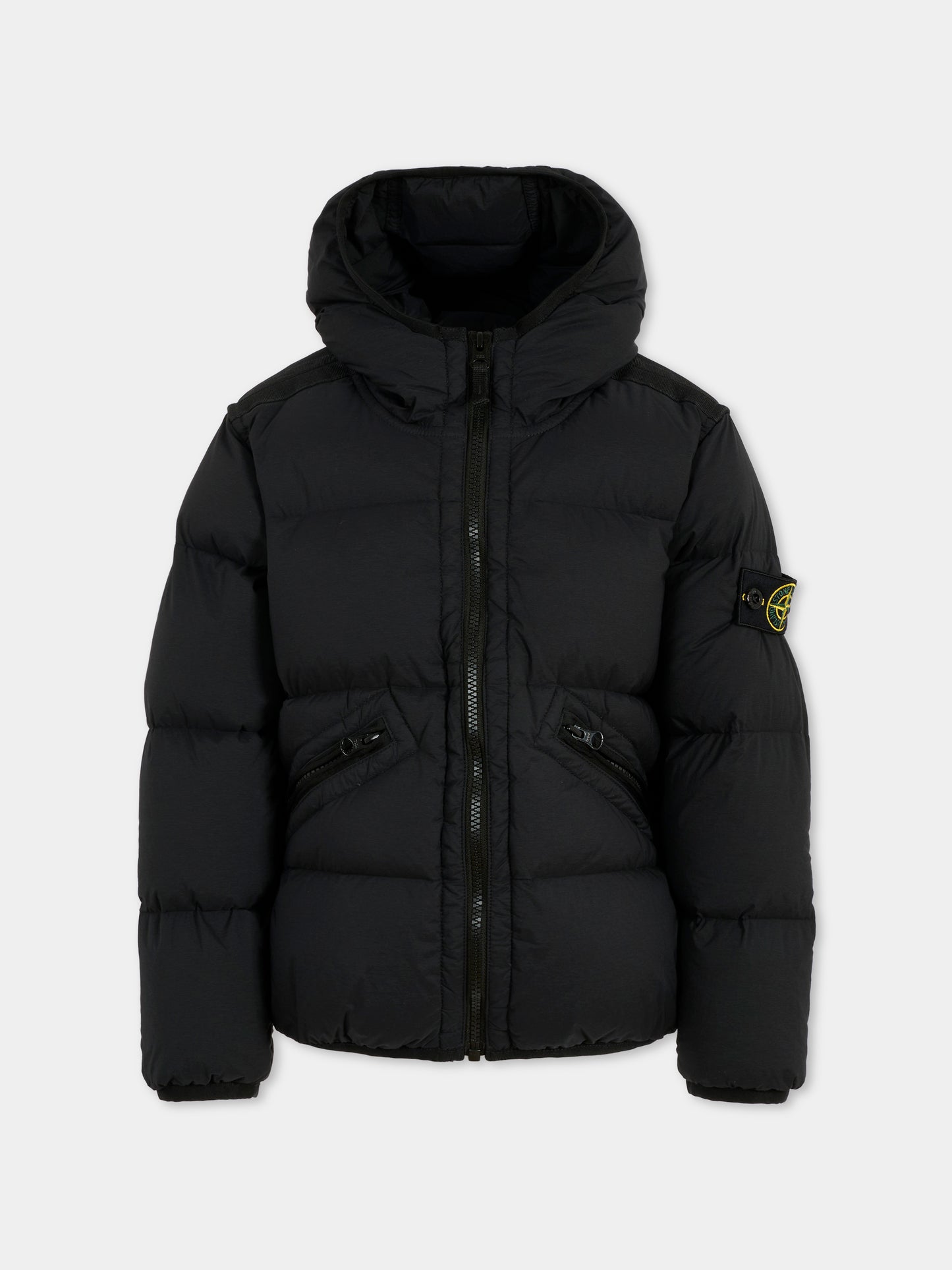 Piumino nero per bambino bussola,Stone Island Junior,K2S16 4100017 S0028 - V0029