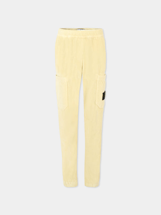 Pantaloni gialli per bambino con logo,Stone Island Junior,K2S16 3100005 S0199 - V0093