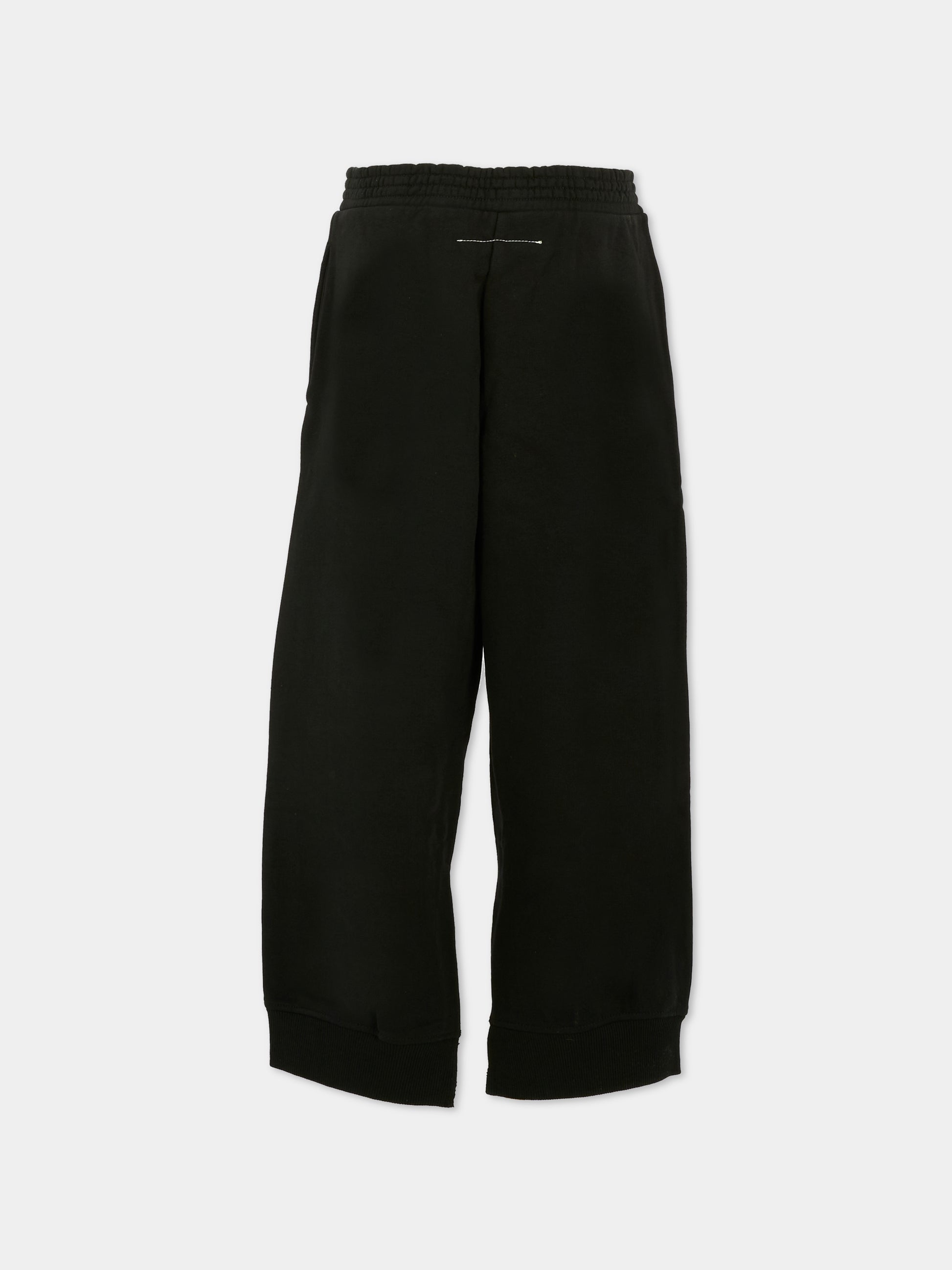 Pantaloni neri per bambini con logo,Mm6 Maison Margiela,M60895-MM02X-M6900