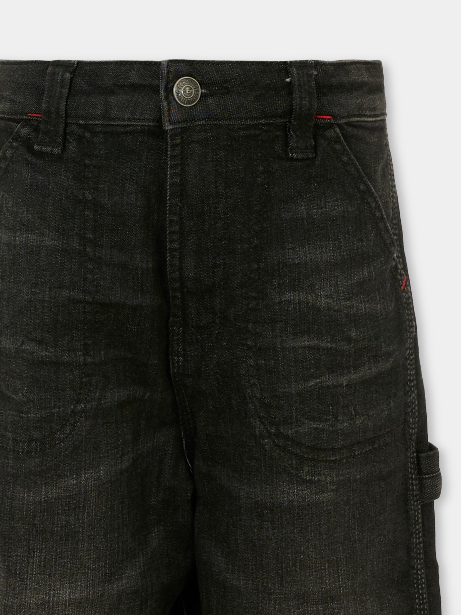 Jeans neri per bambino con logo,Diesel,J02361-KXBQQ-K02