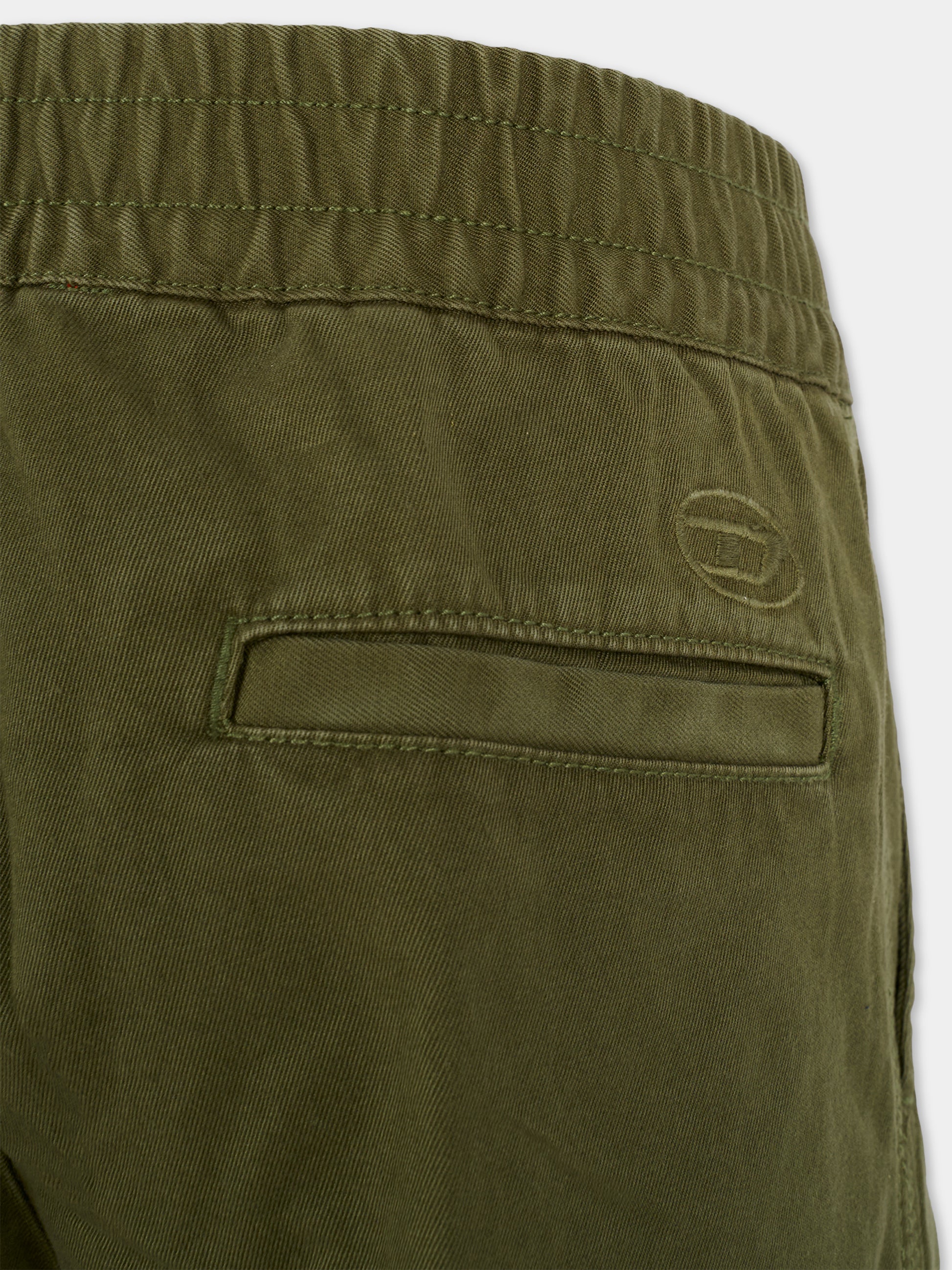 Pantaloni verdi per bambini con logo,Diesel,J02460-KXBIM-K513