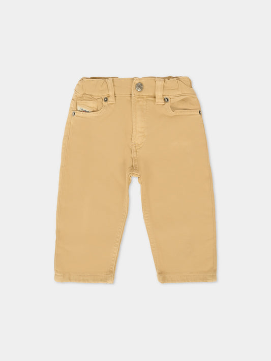Jeans beige per neonato con logo,Diesel,K00322-KXBPV-K726