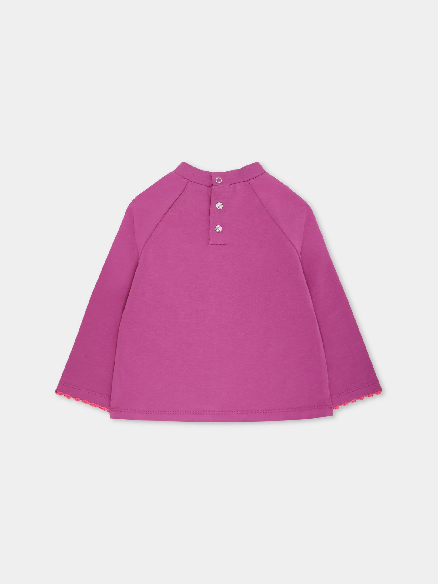 T-shirt viola per neonata con logo,Diesel,K00675-0AFAA-K624