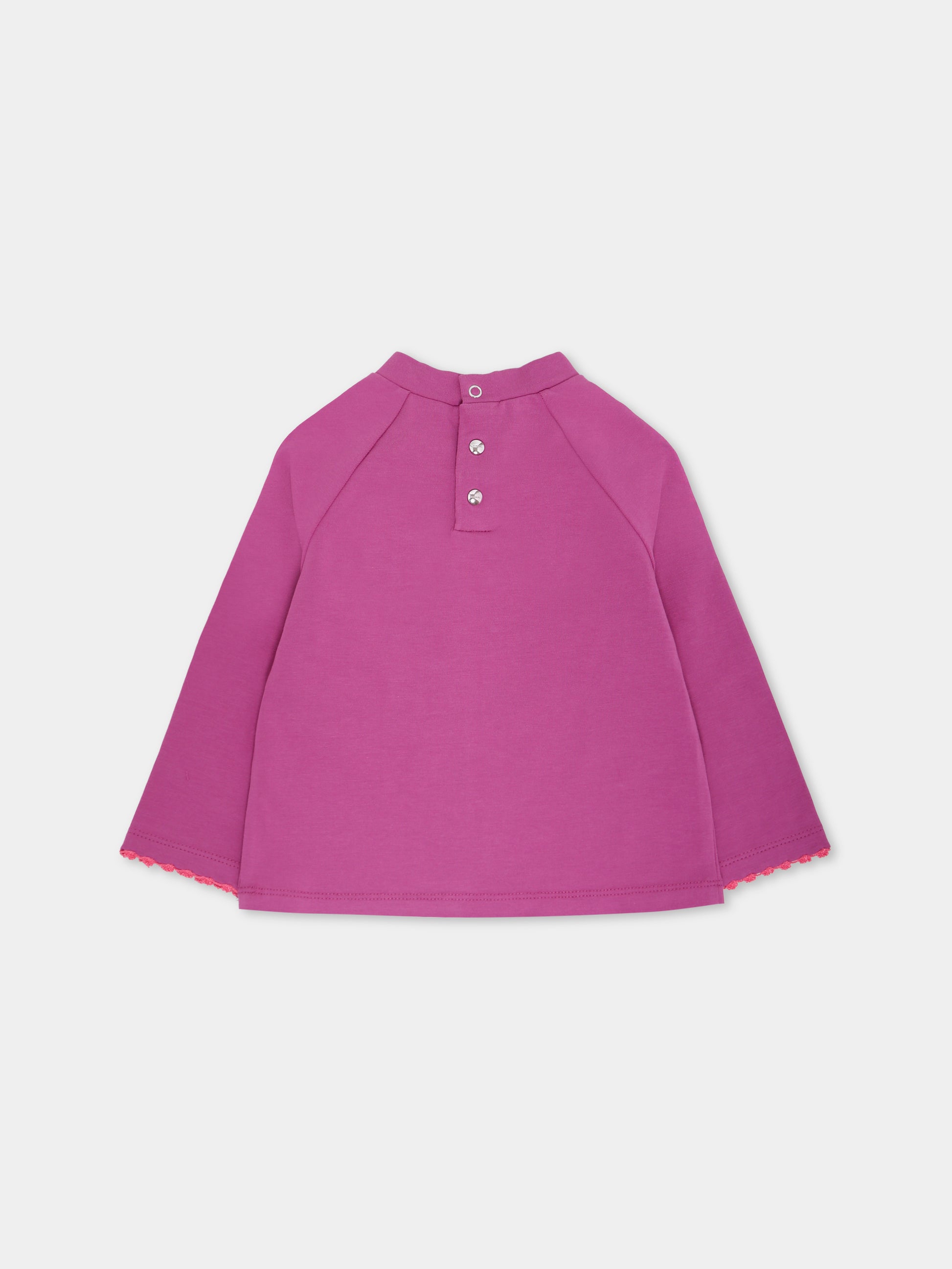 T-shirt viola per neonata con logo,Diesel,K00675-0AFAA-K624