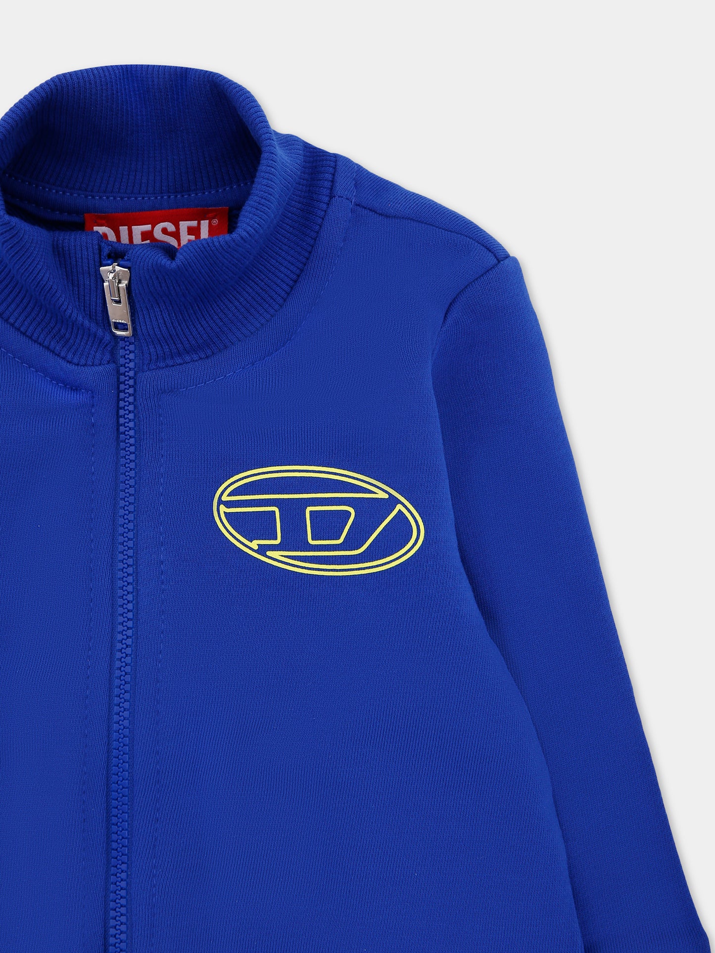 Felpa blu per neonato con logo,Diesel,K00697-KYAVF-K89G