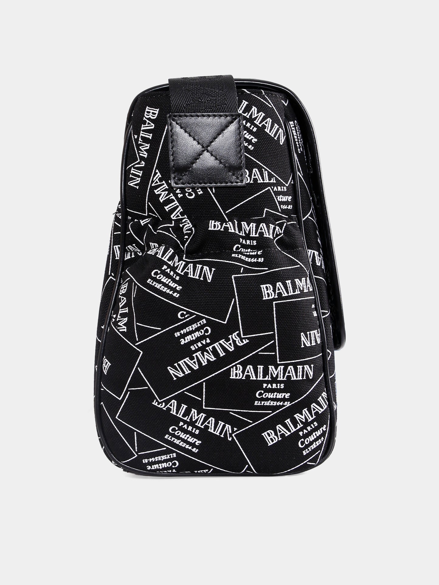 Borsa mamma nera per neonati con logo all over,Balmain Kids,BX0578-Z3379 930BC