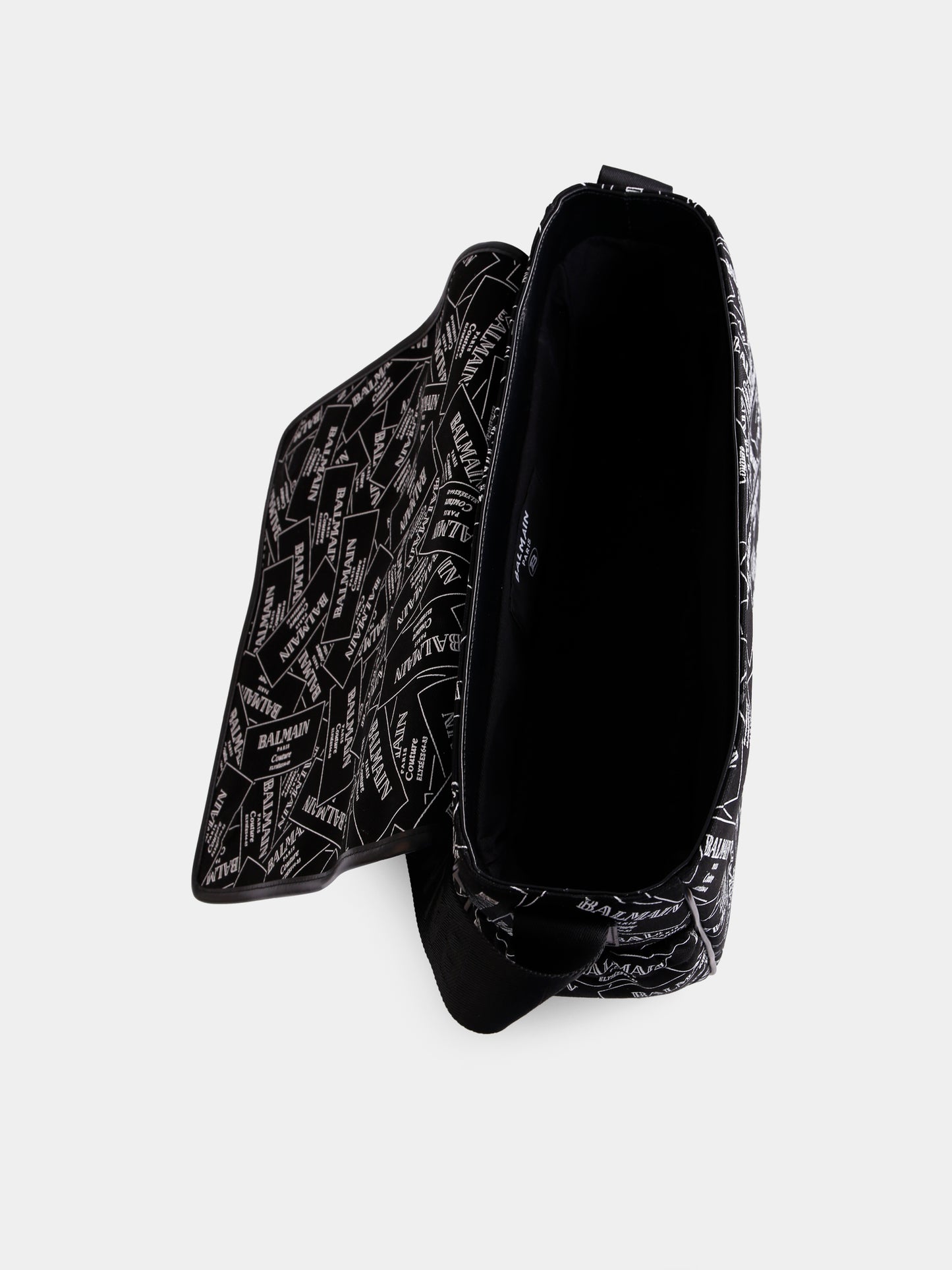 Borsa mamma nera per neonati con logo all over,Balmain Kids,BX0578-Z3379 930BC