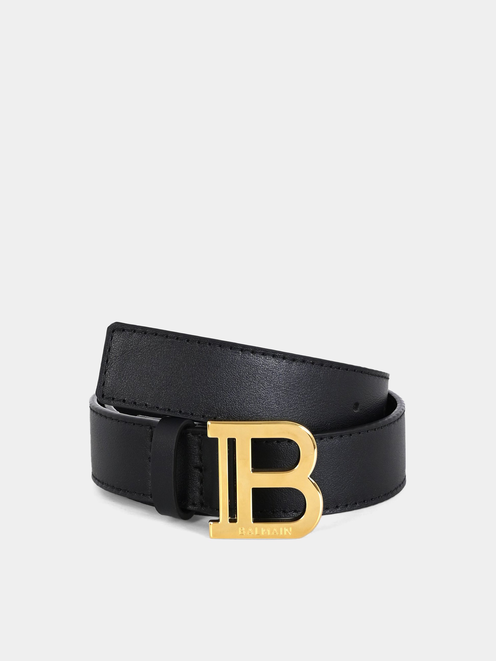Cintura nera per bambini con logo,Balmain Kids,BX0P21-Z1371 930OR