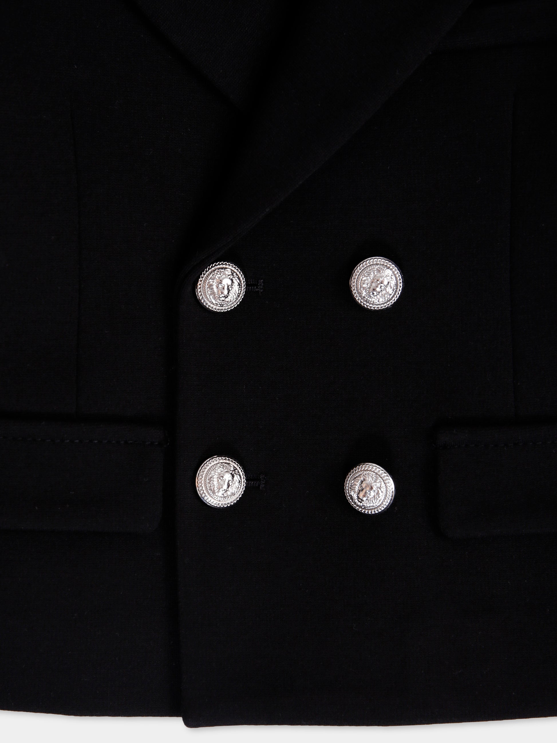 Giacca nera per neonato con iconico labirinto all over,Balmain Kids,BX2504-J0371 930AG