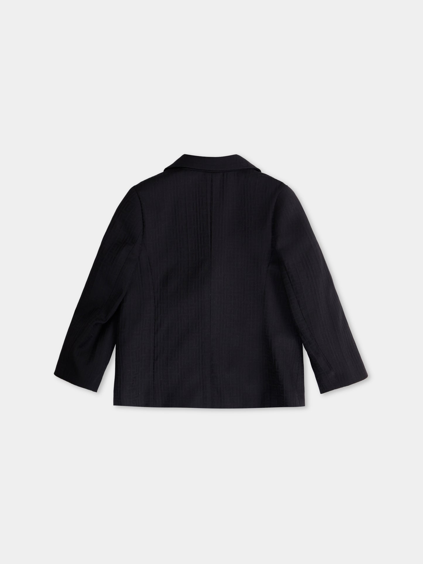 Giacca nera per neonato con iconico labirinto all over,Balmain Kids,BX2514-I0291 930OR