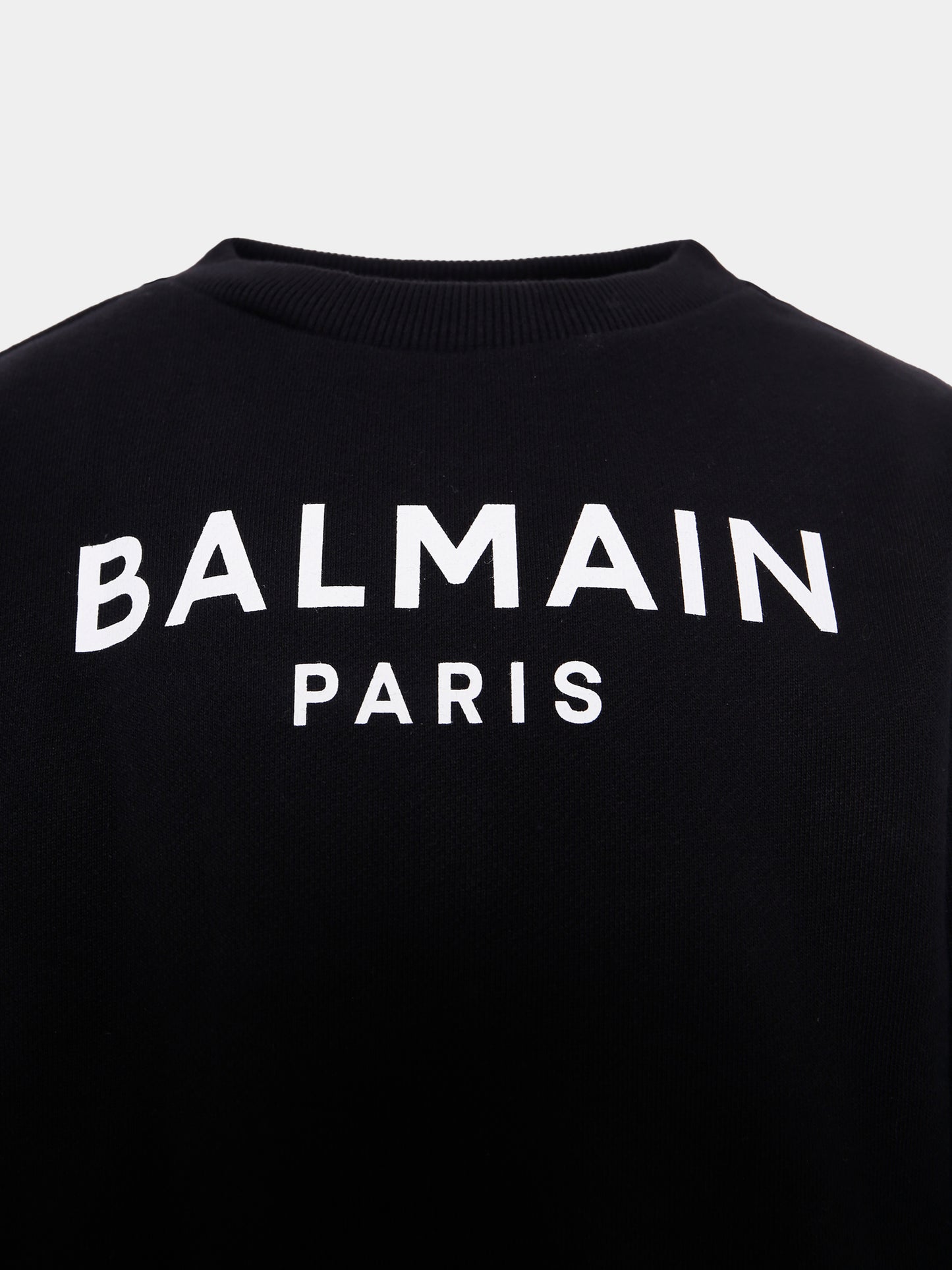 Felpa nera per bambini con logo,Balmain Kids,BX4P10-Z3183 930BC
