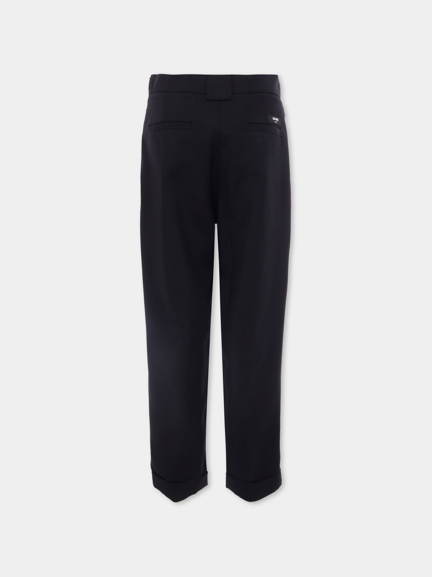 Pantaloni neri per bambino con logo,Balmain Kids,BX6P10-I0196 930AG