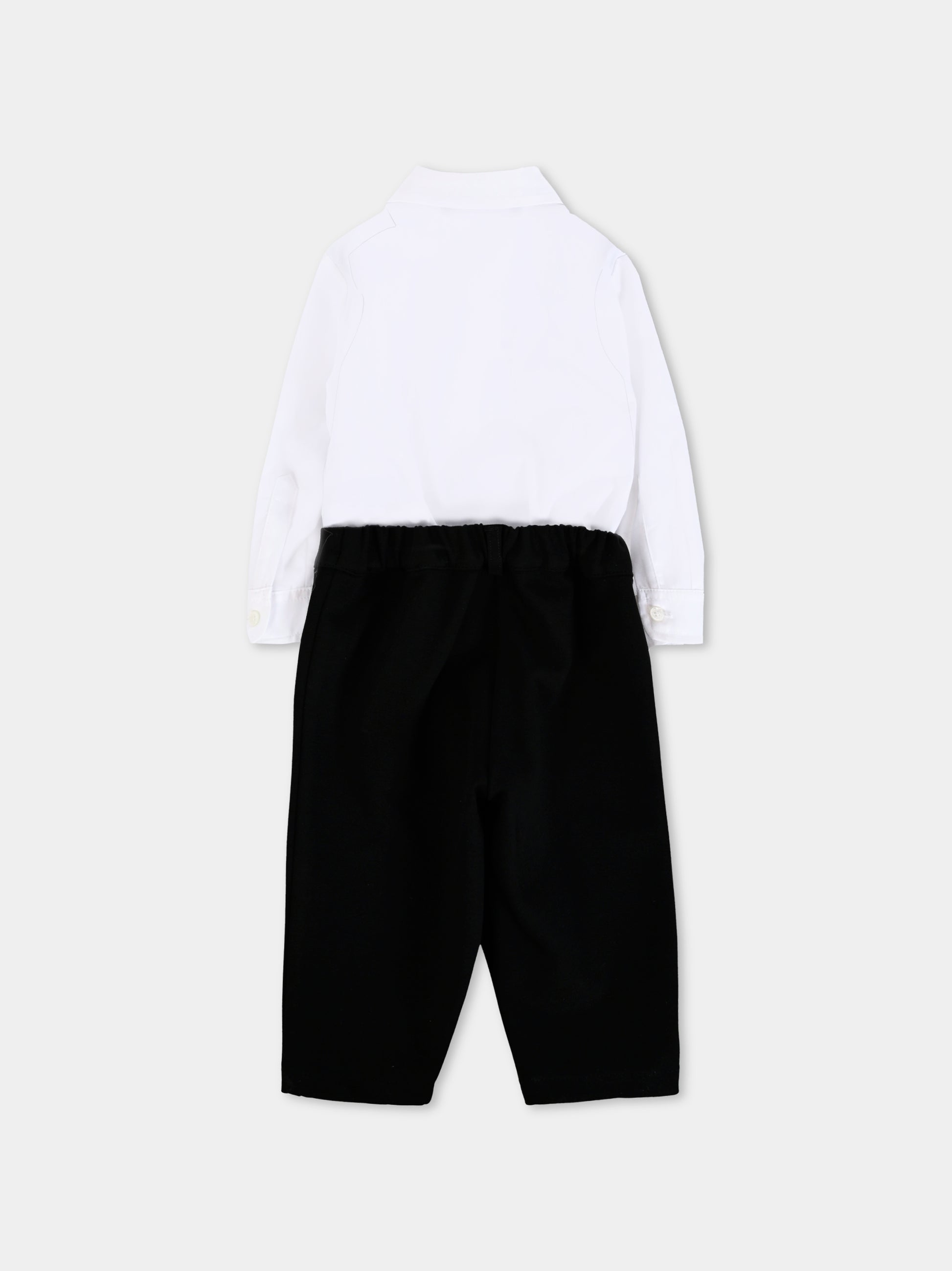 Completo nero per neonato con labirinto,Balmain Kids,BXA51A-J0371 930BC