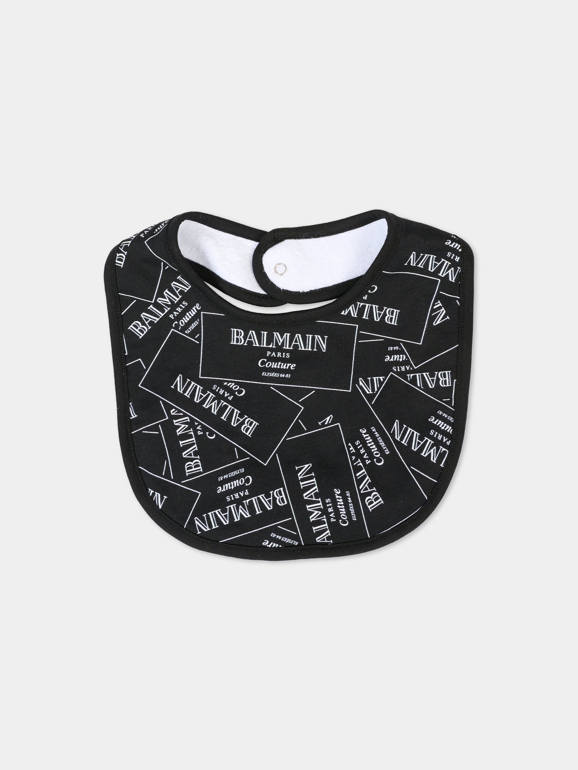 Set tutina nero per neonati con logo,Balmain Kids,BXB57A-Z3332 930BC