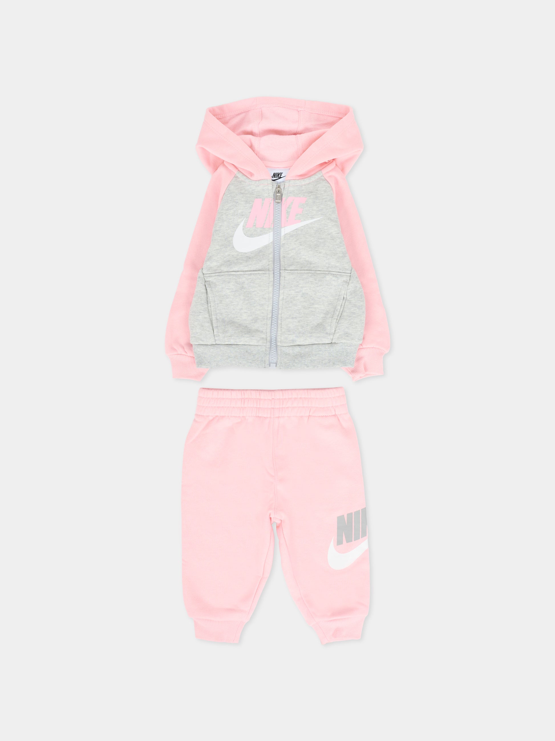 Completo rosa per neonata con logo,Nike,56N341 A0W