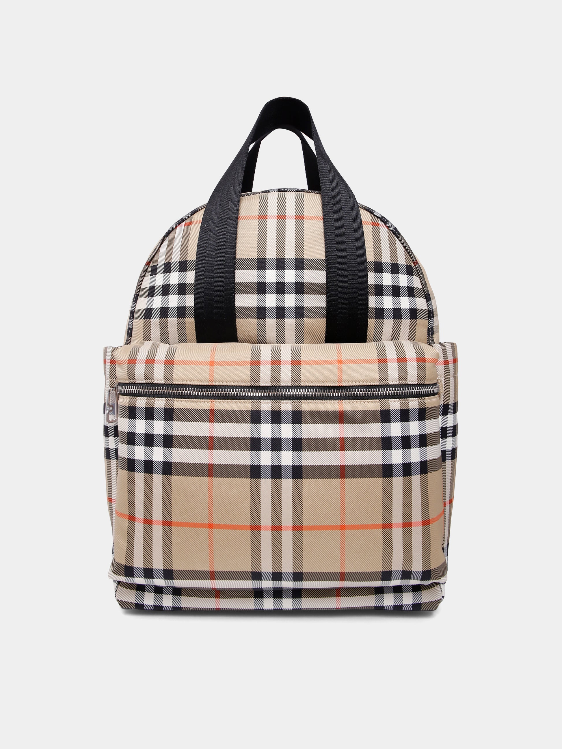 Borsa mamma beige per neonati con check vintage,Burberry Kids,8108441 B9368