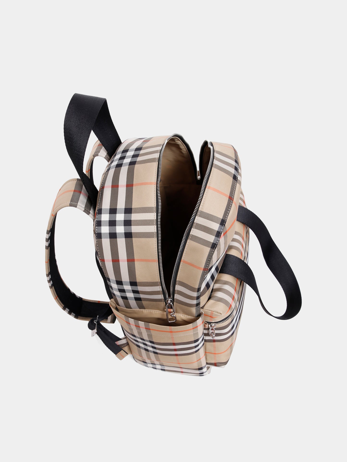 Borsa mamma beige per neonati con check vintage,Burberry Kids,8108441 B9368