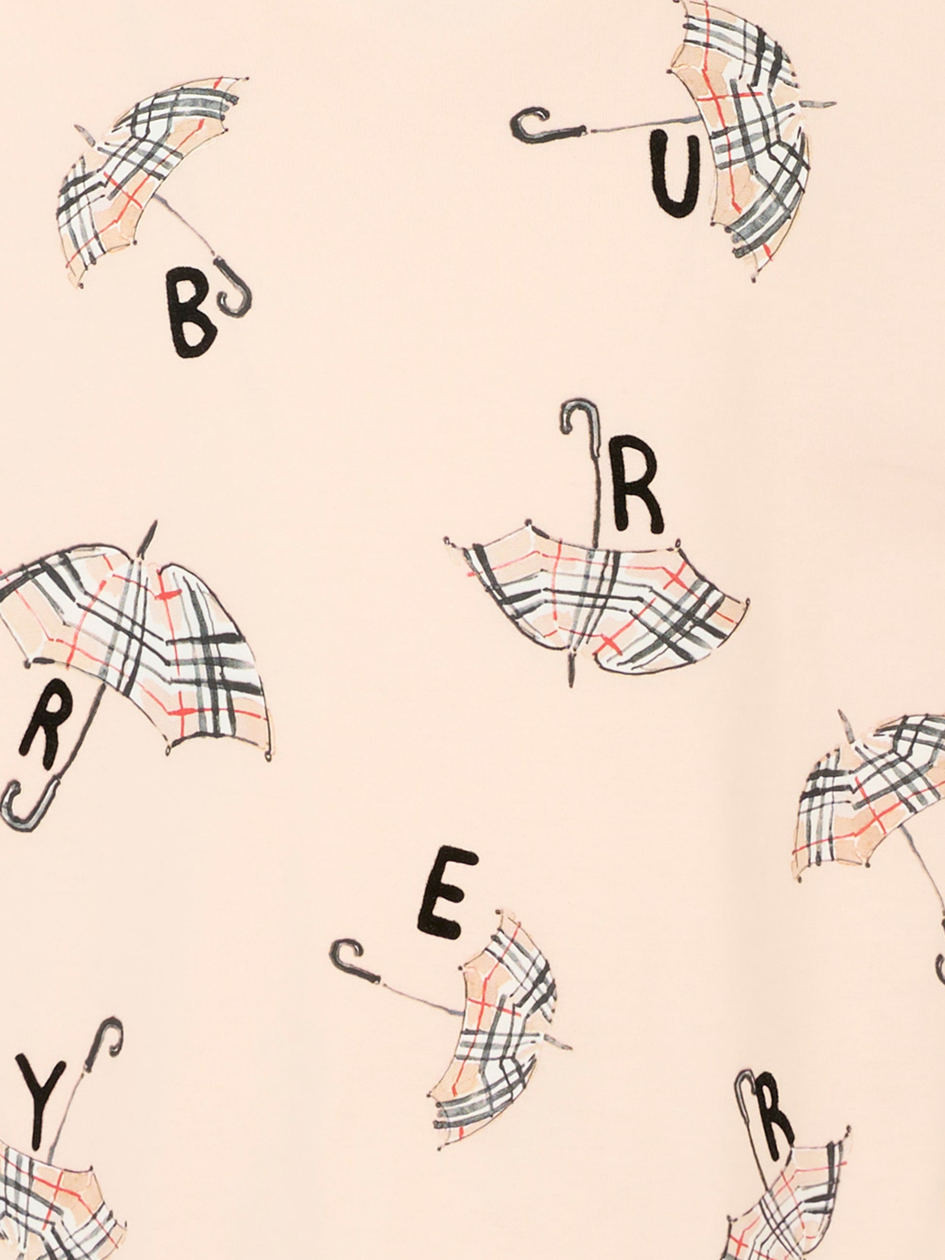 T-shirt rosa per bambina con ombrello,Burberry Kids,8109540 C2640