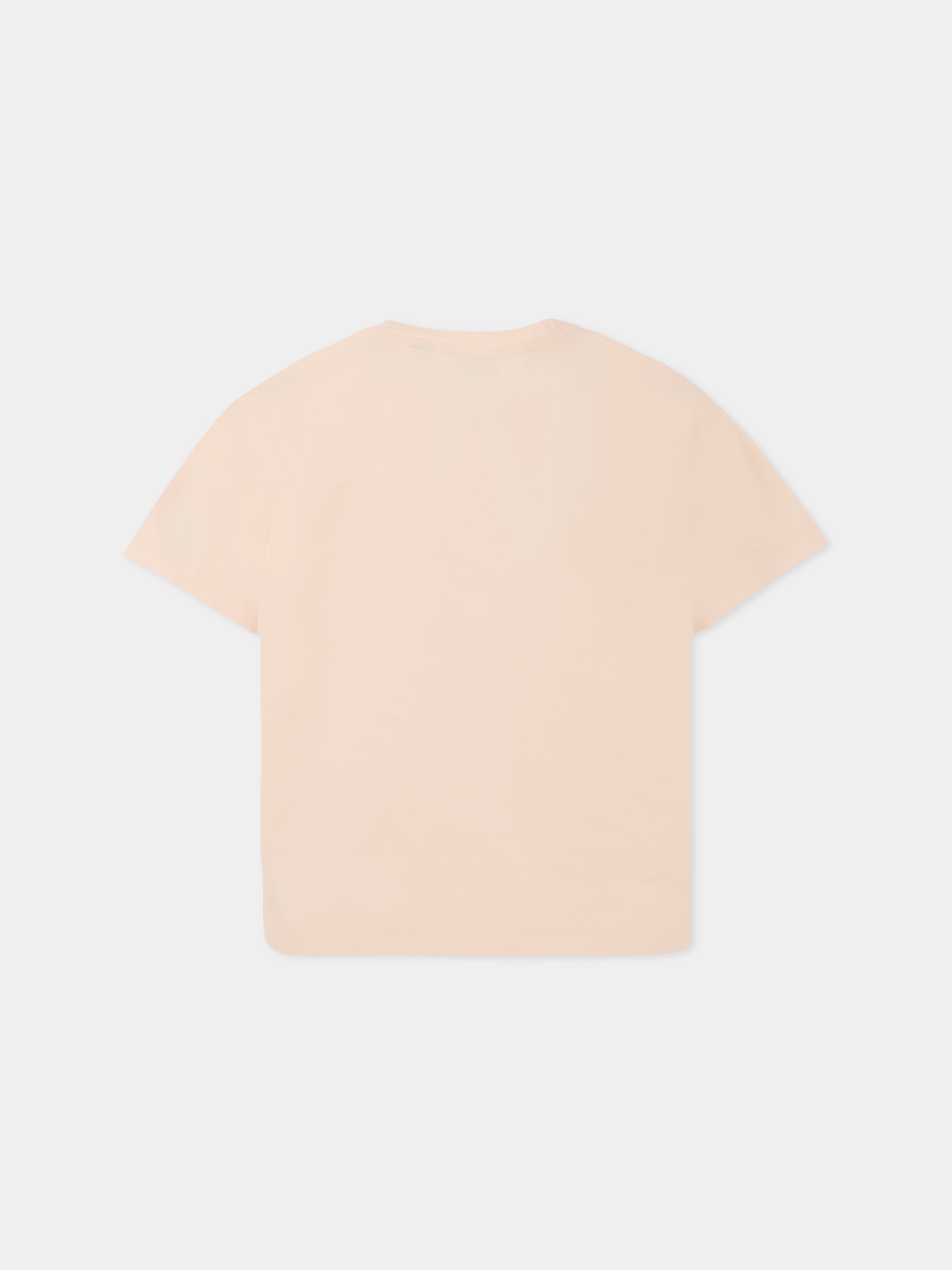 T-shirt rosa per bambina con logo e soldatino,Burberry Kids,8110642 A4651